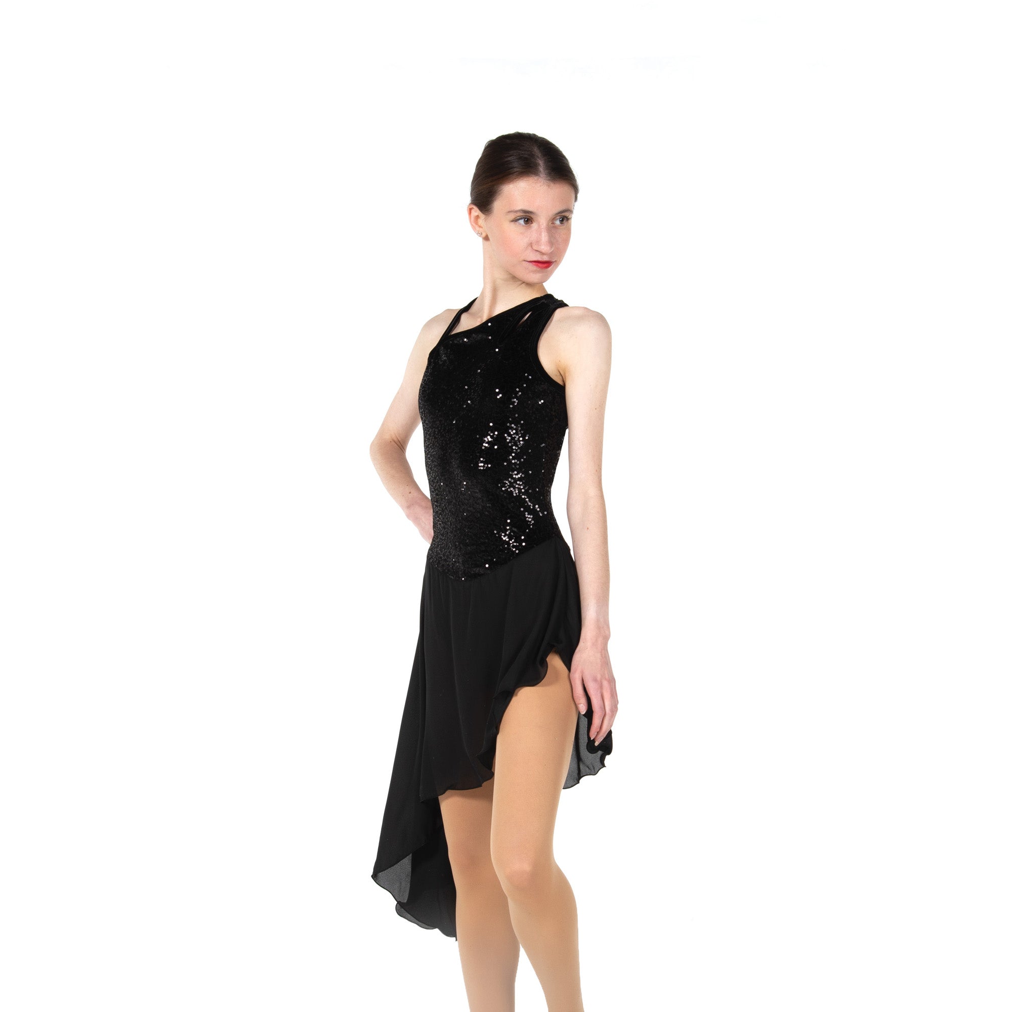 106 Sequin Chasse Dance Dress in black by Jerry's