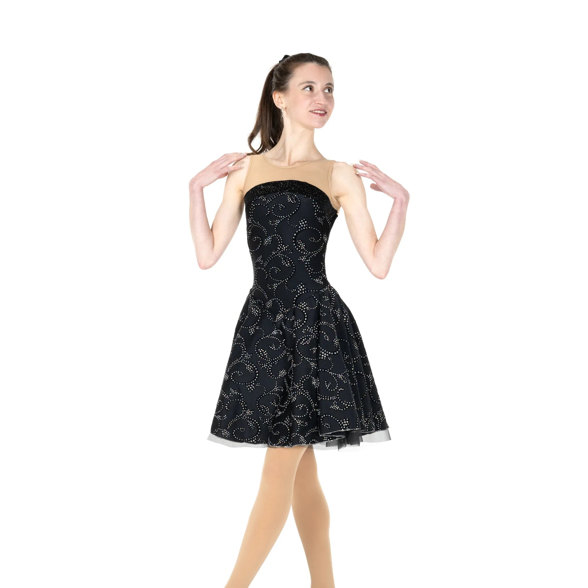 120 Swishy Swing Dance Dress in Black by Jerry's