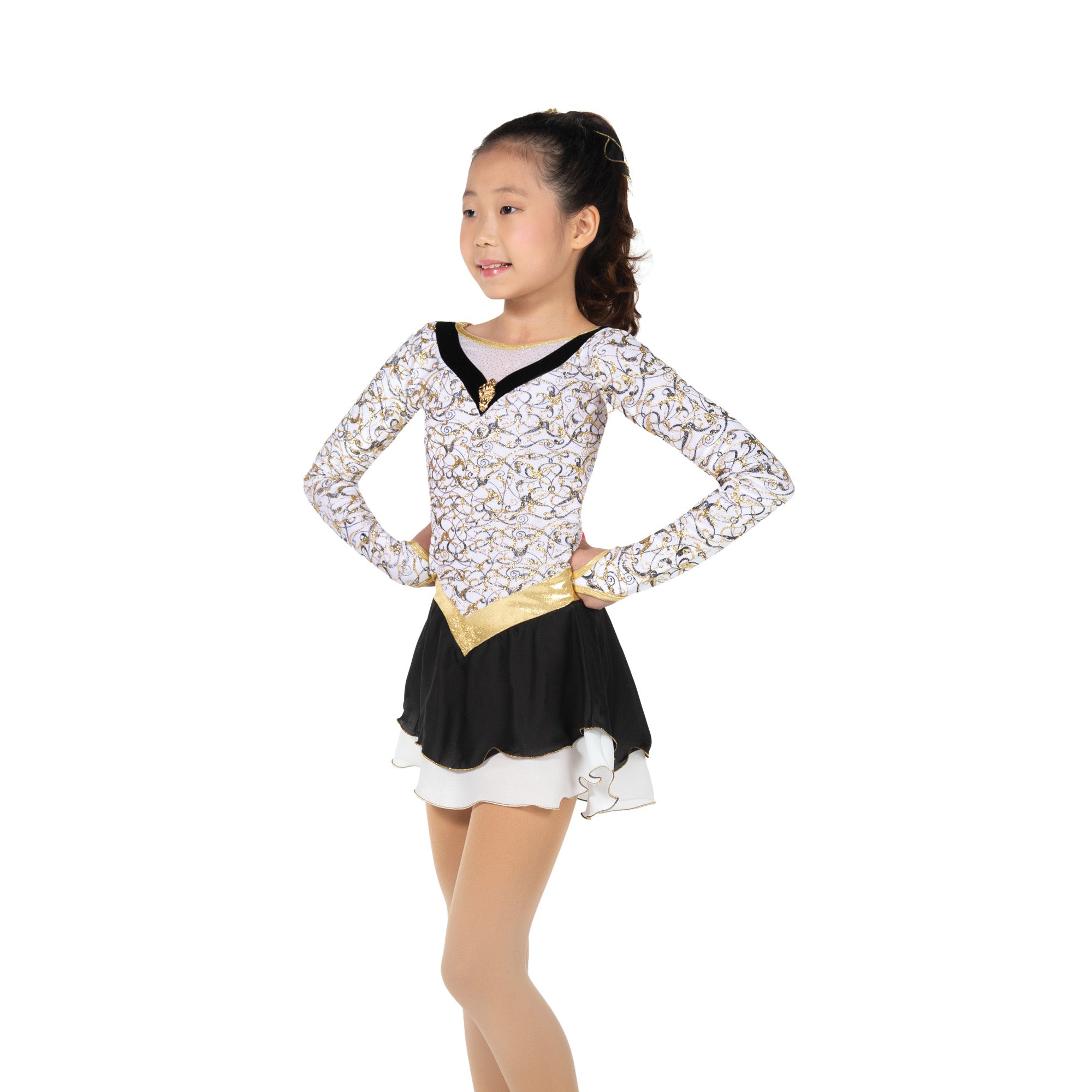 127 Gold & Glamour Skating Dress by Jerry's