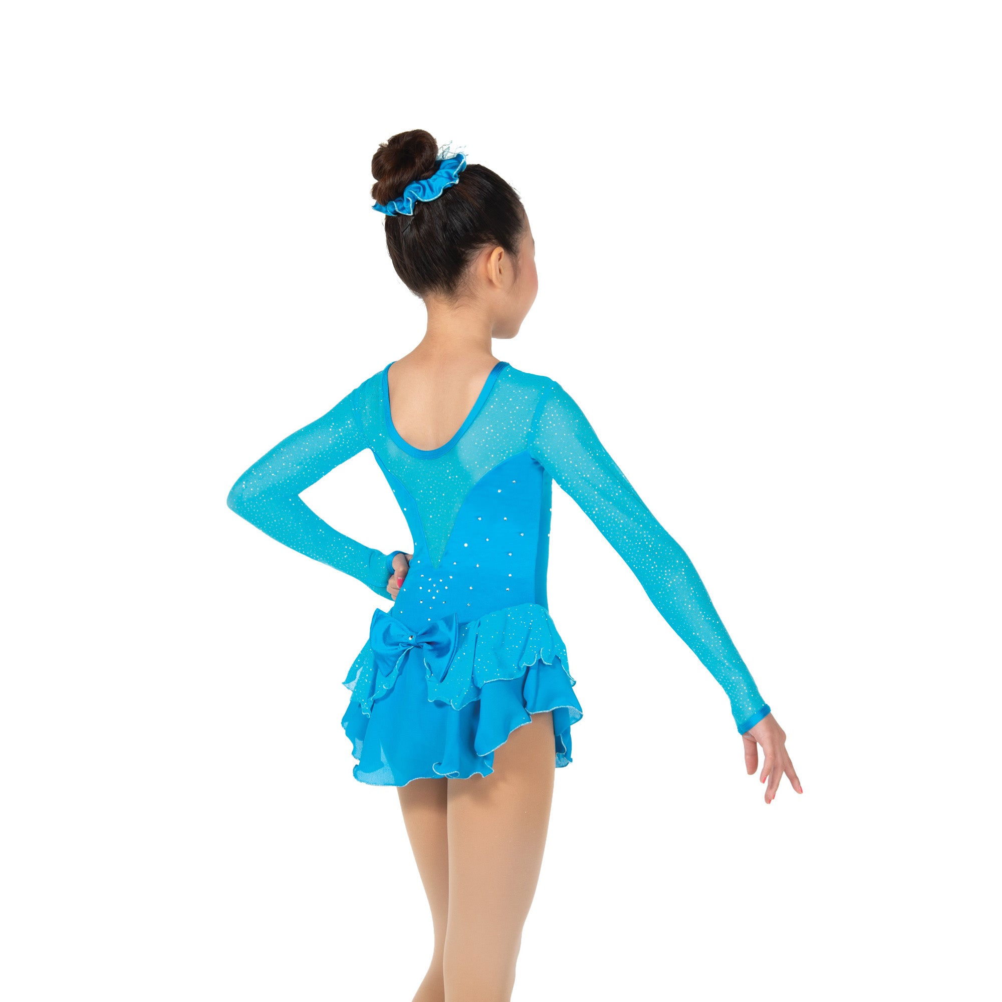 614 Crystal Kisses Skating Dress in Turquoise by Jerry's