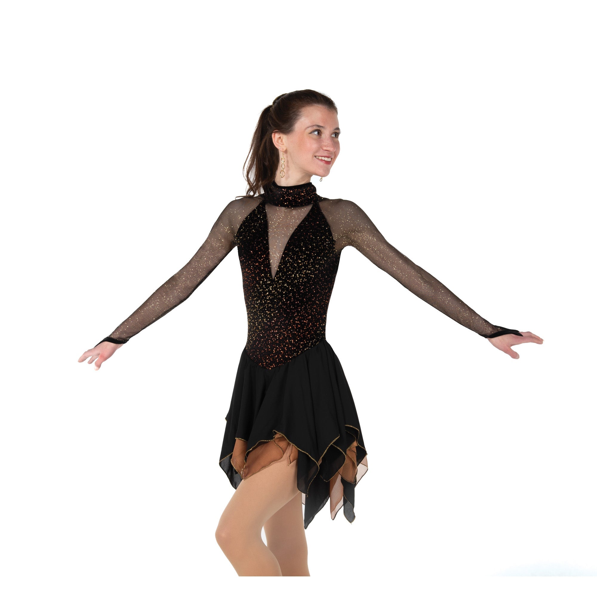 202 Blackened Bronze Dance Skating Dress for Youth - Adult - Jerry’s Clothing 2026 - Clothing > Figure Skating Dresses