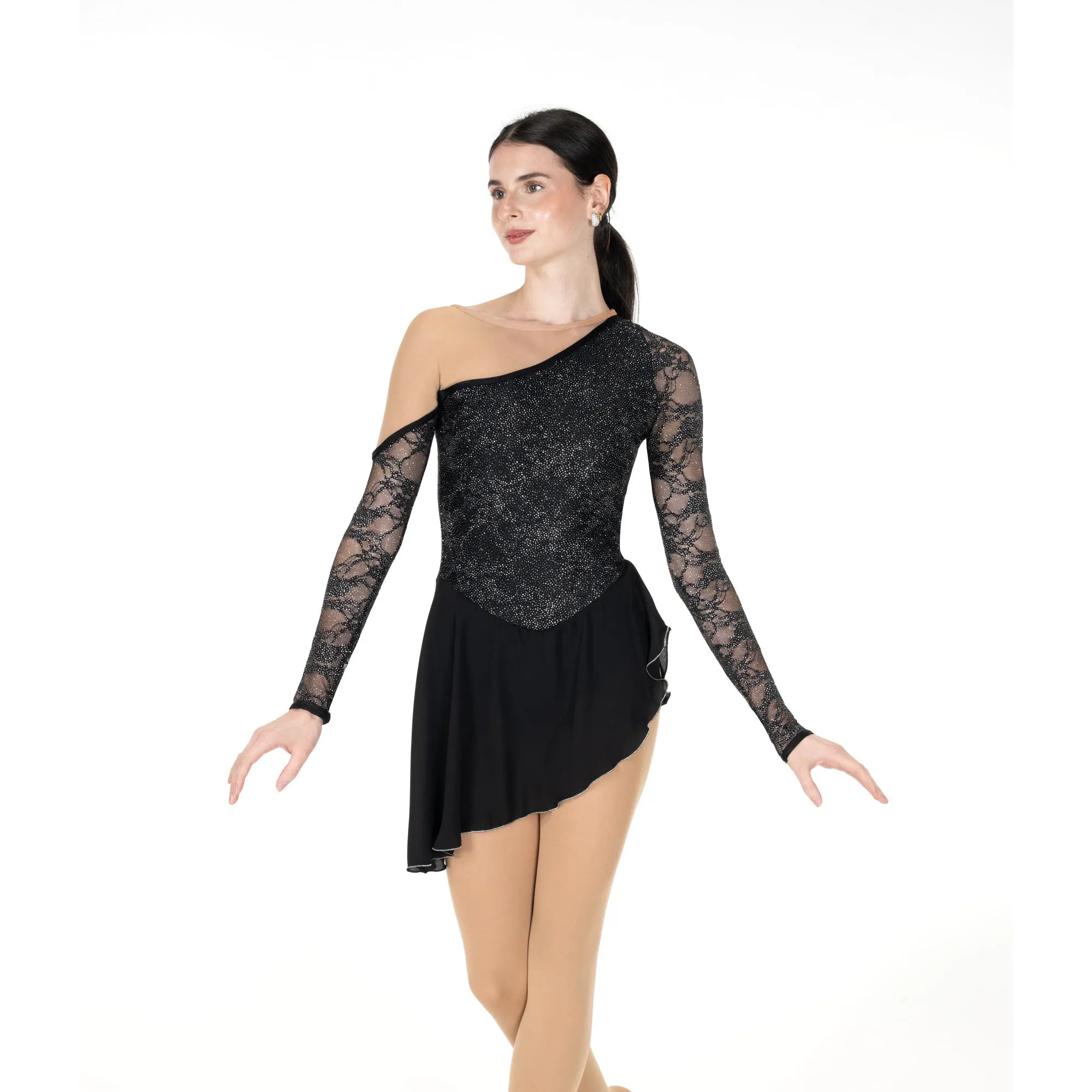 220 Bare Shoulder Skating Dress in Black by Jerry's