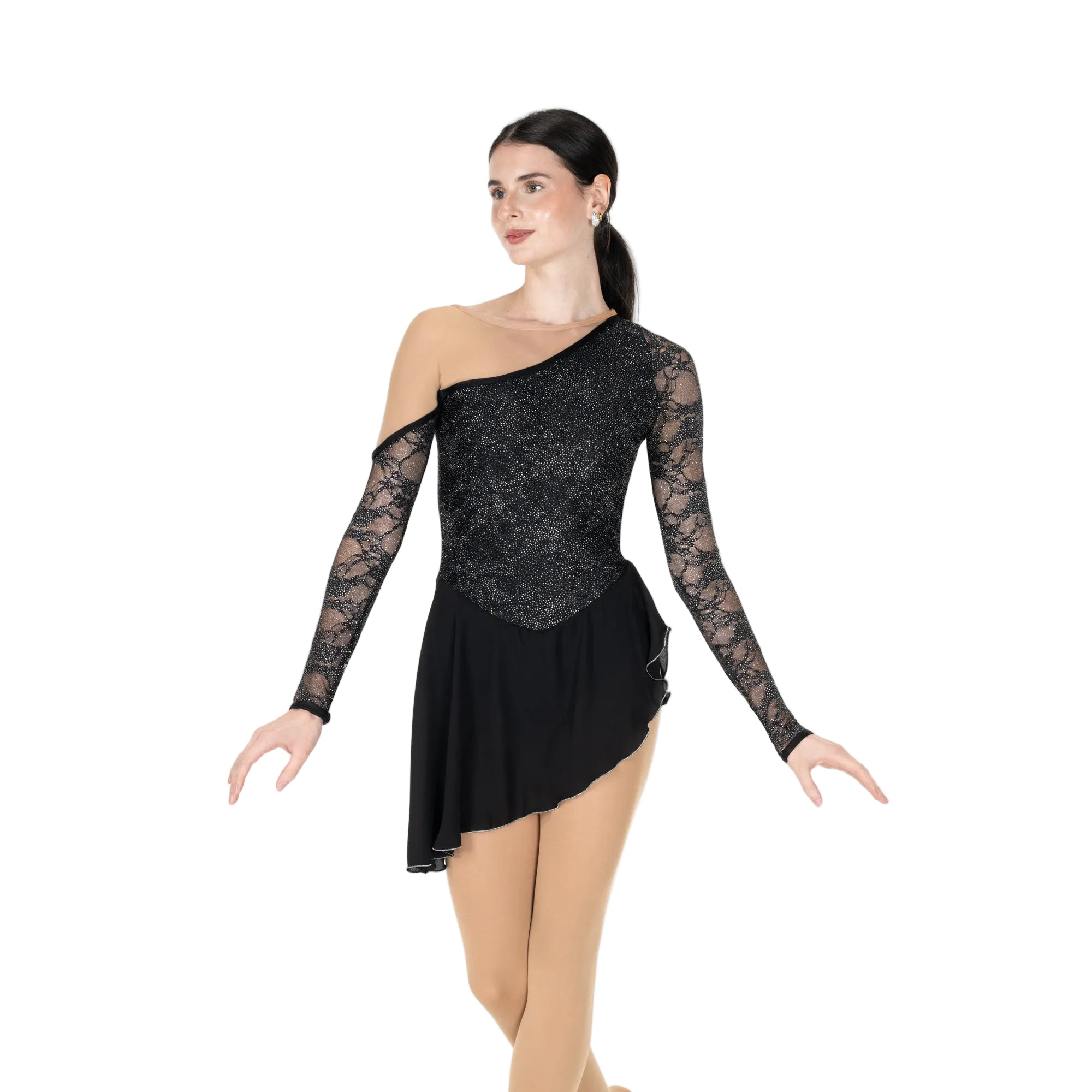 220 Bare Shoulder Skating Dress in Black by Jerry's