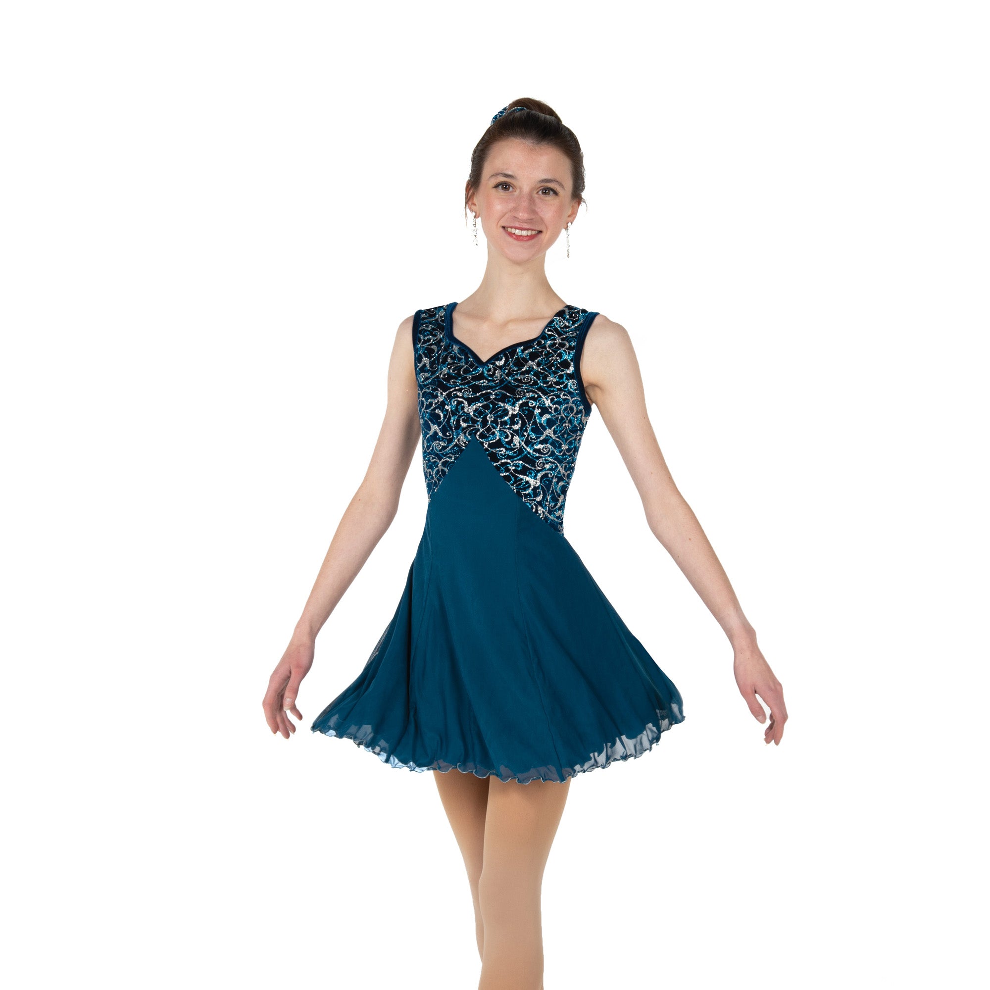 50 Twist of Teal Skating Dress by Jerry's