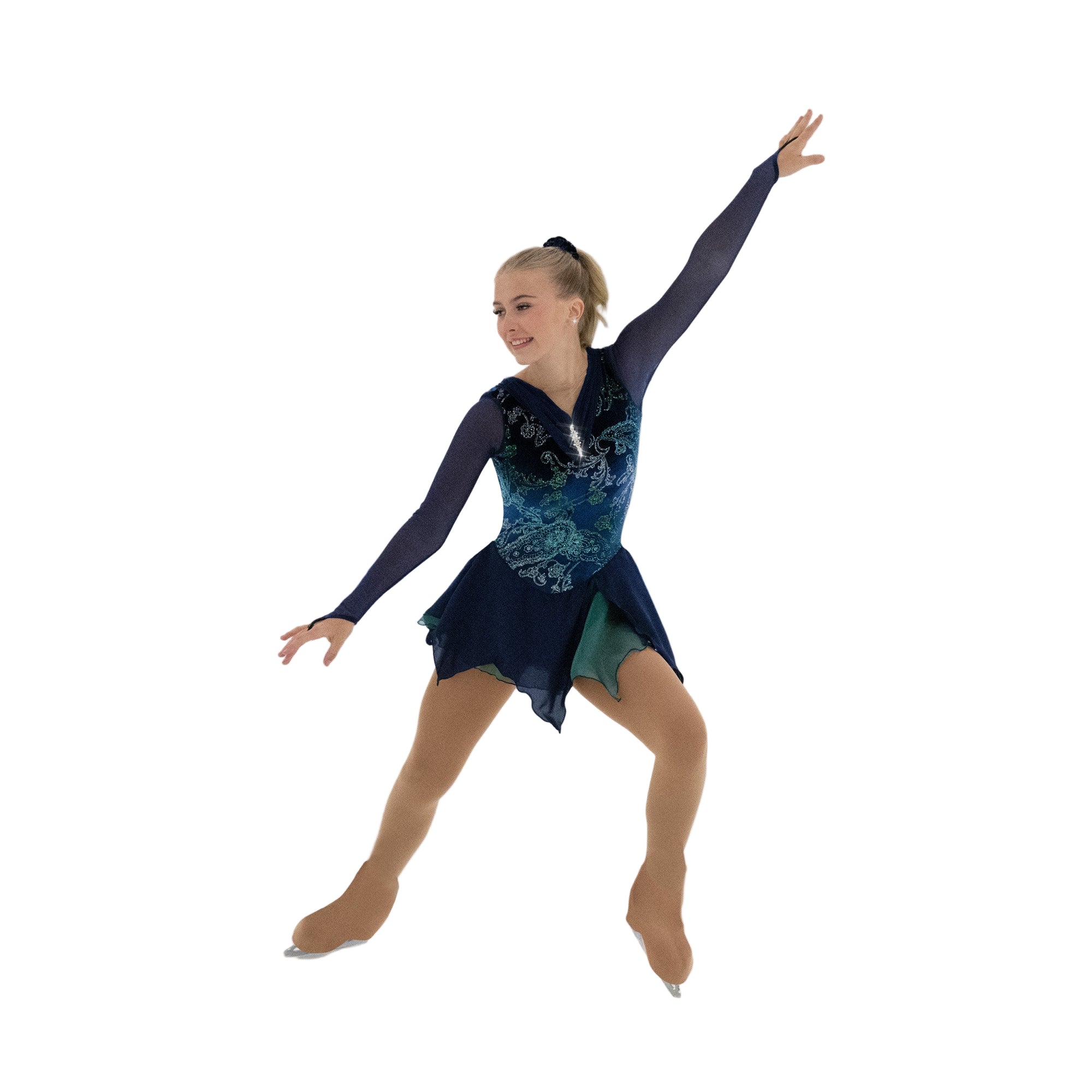 530 Sapphires & Emeralds Skating Dress by Jerry's