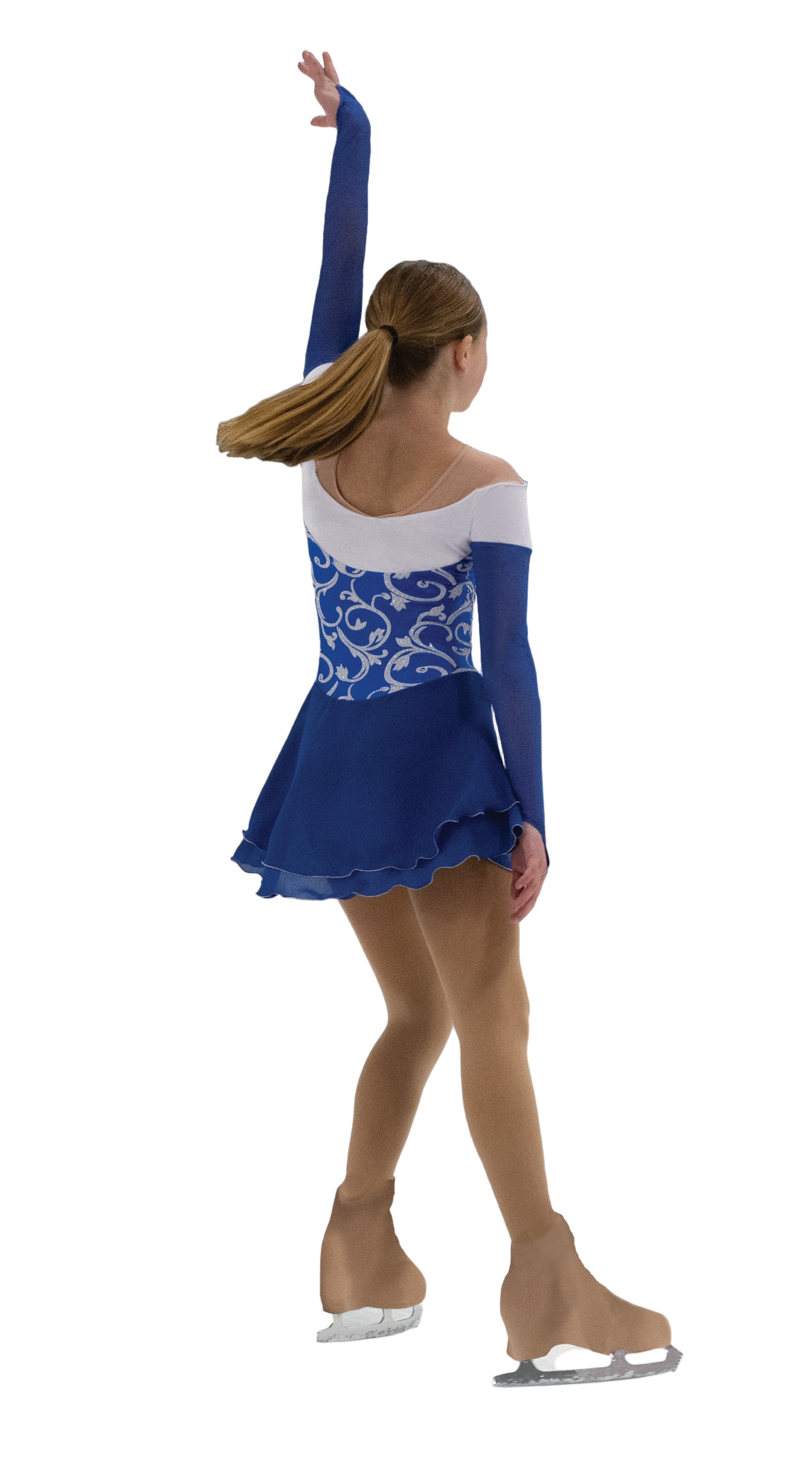 532 Gift Wrap Skating Dress in Blue/White by Jerry's