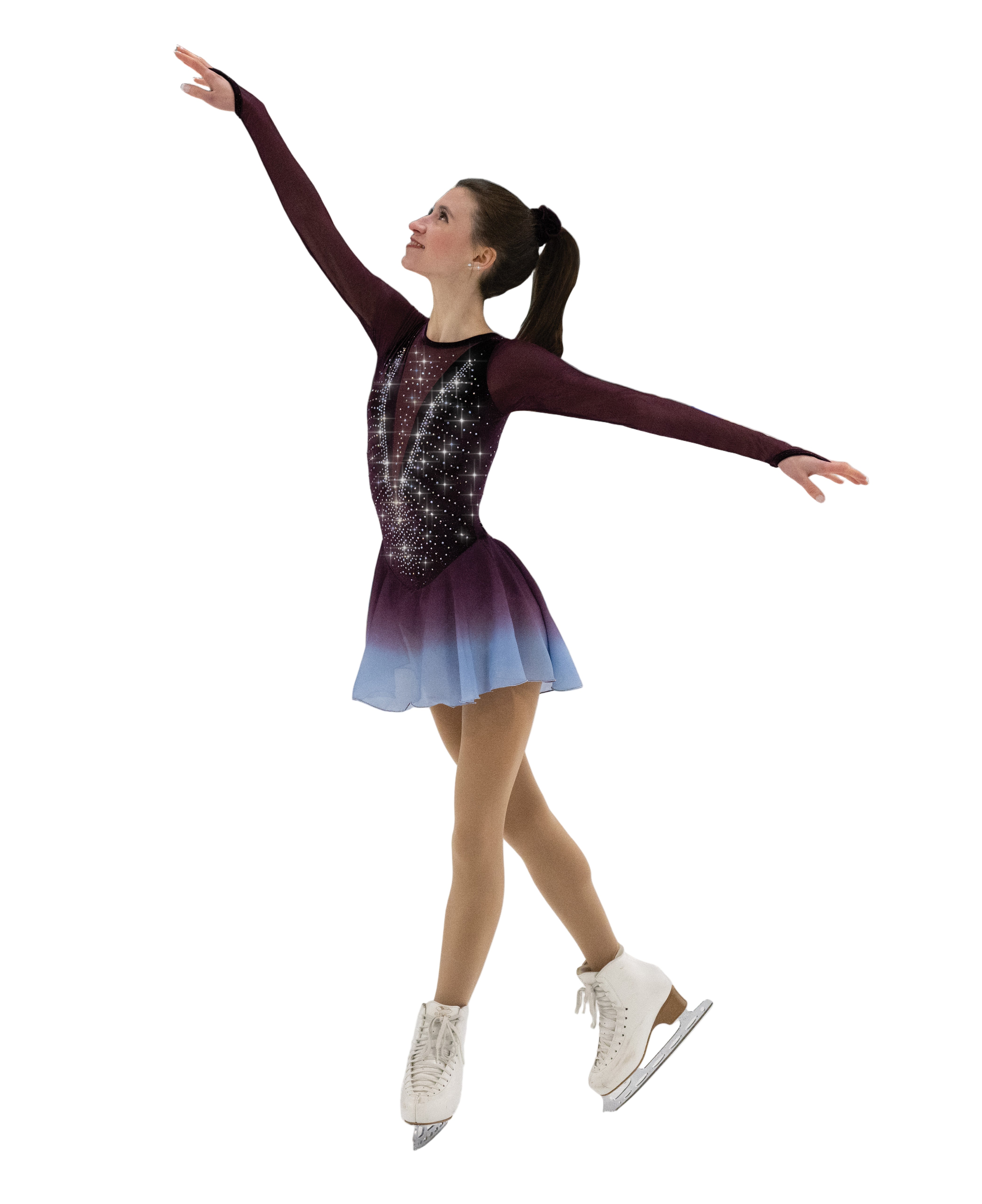 533 Wine Freeze Skating Dress by Jerry's