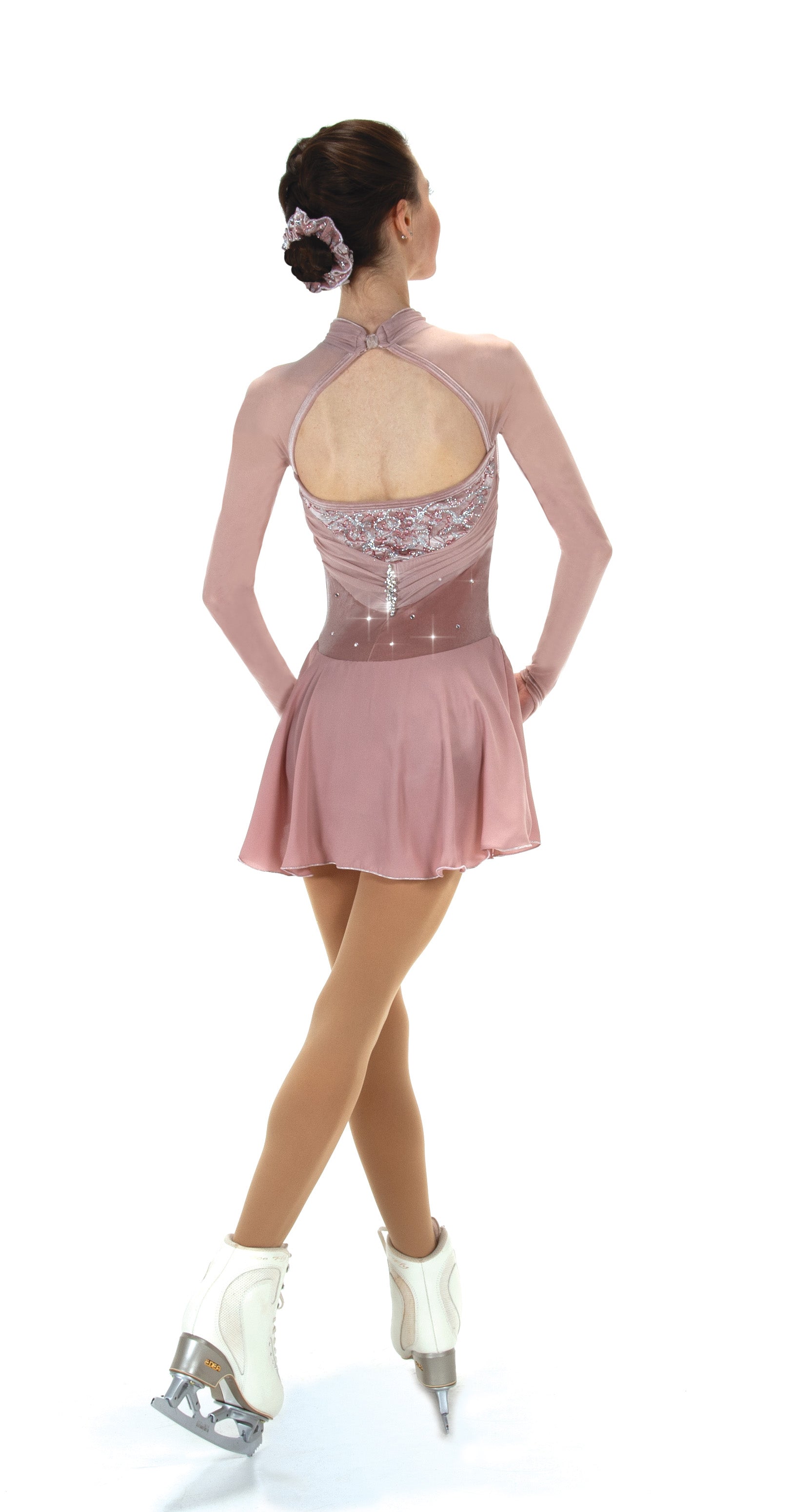 538 Gathering Glamour Skating Dress in Blush Pink by Jerry's