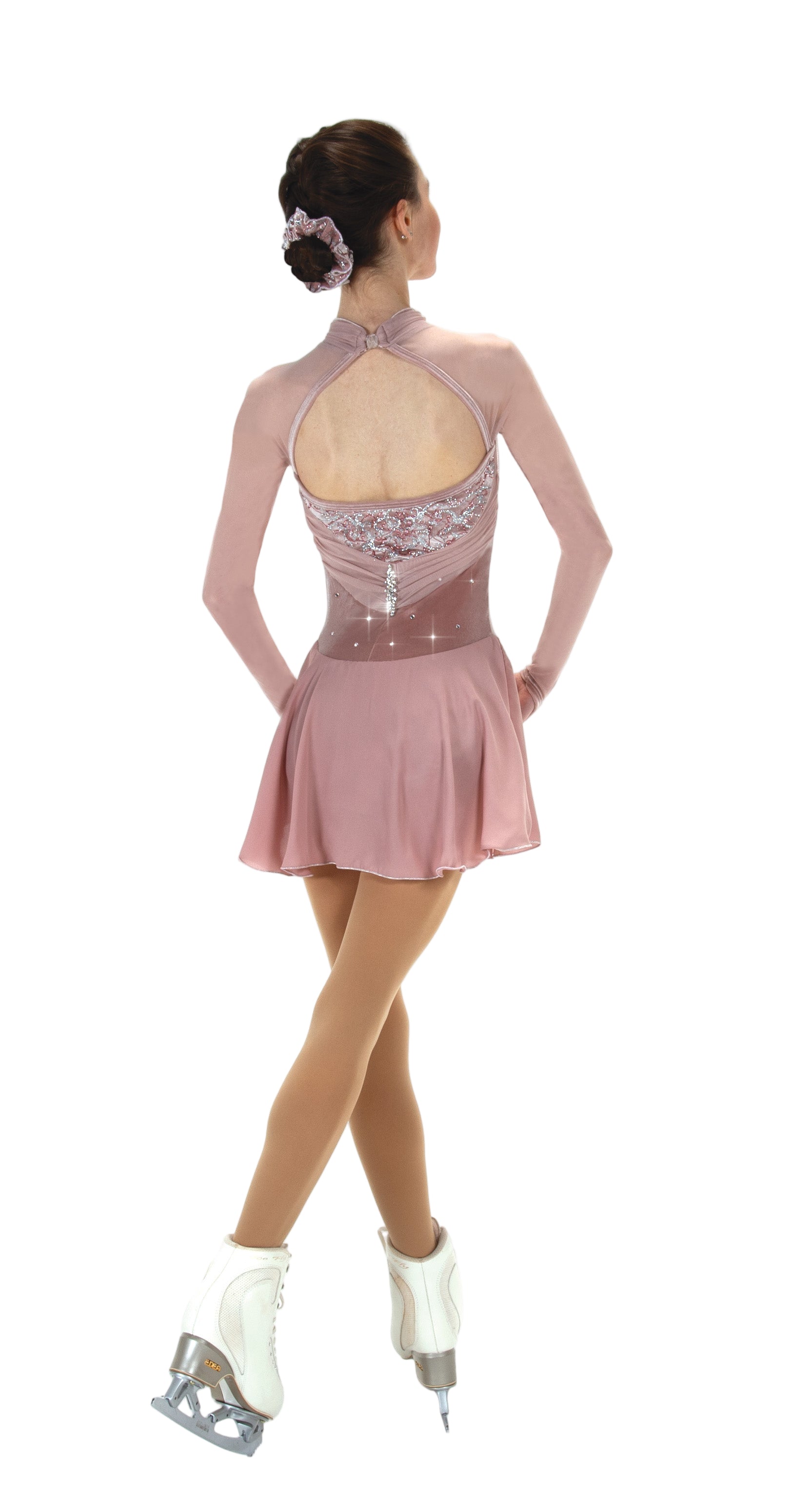 538 Gathering Glamour Skating Dress in Blush Pink by Jerry's