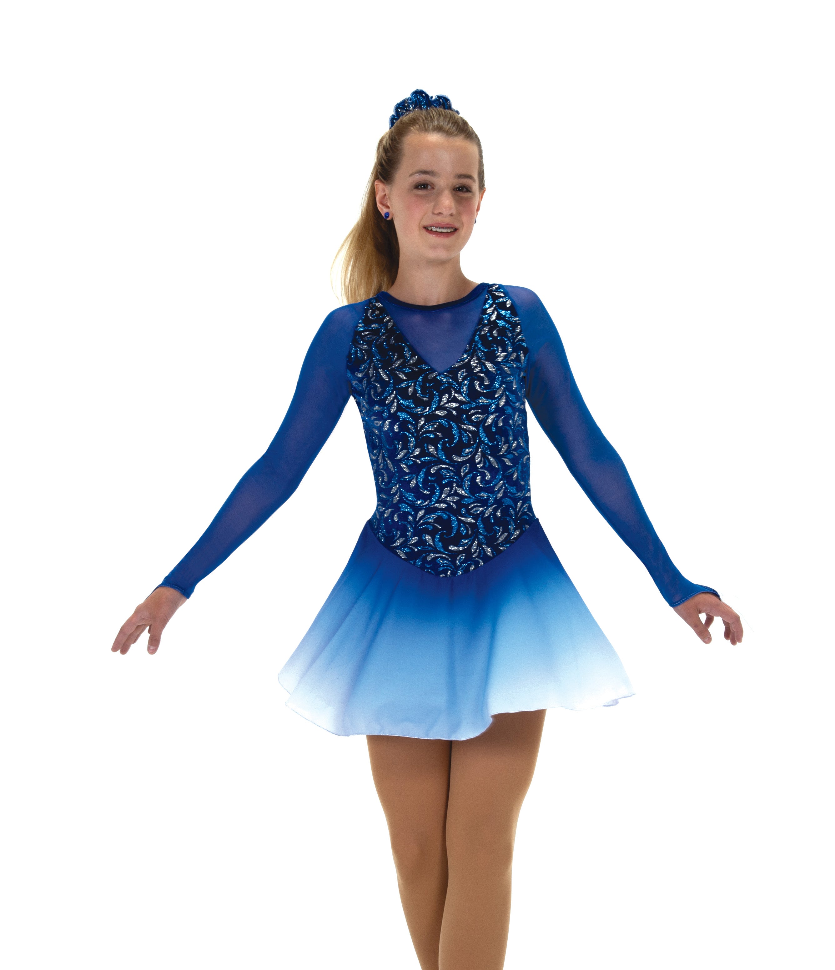540 Royal Mist Skating Dress in Navy Blue by Jerry's