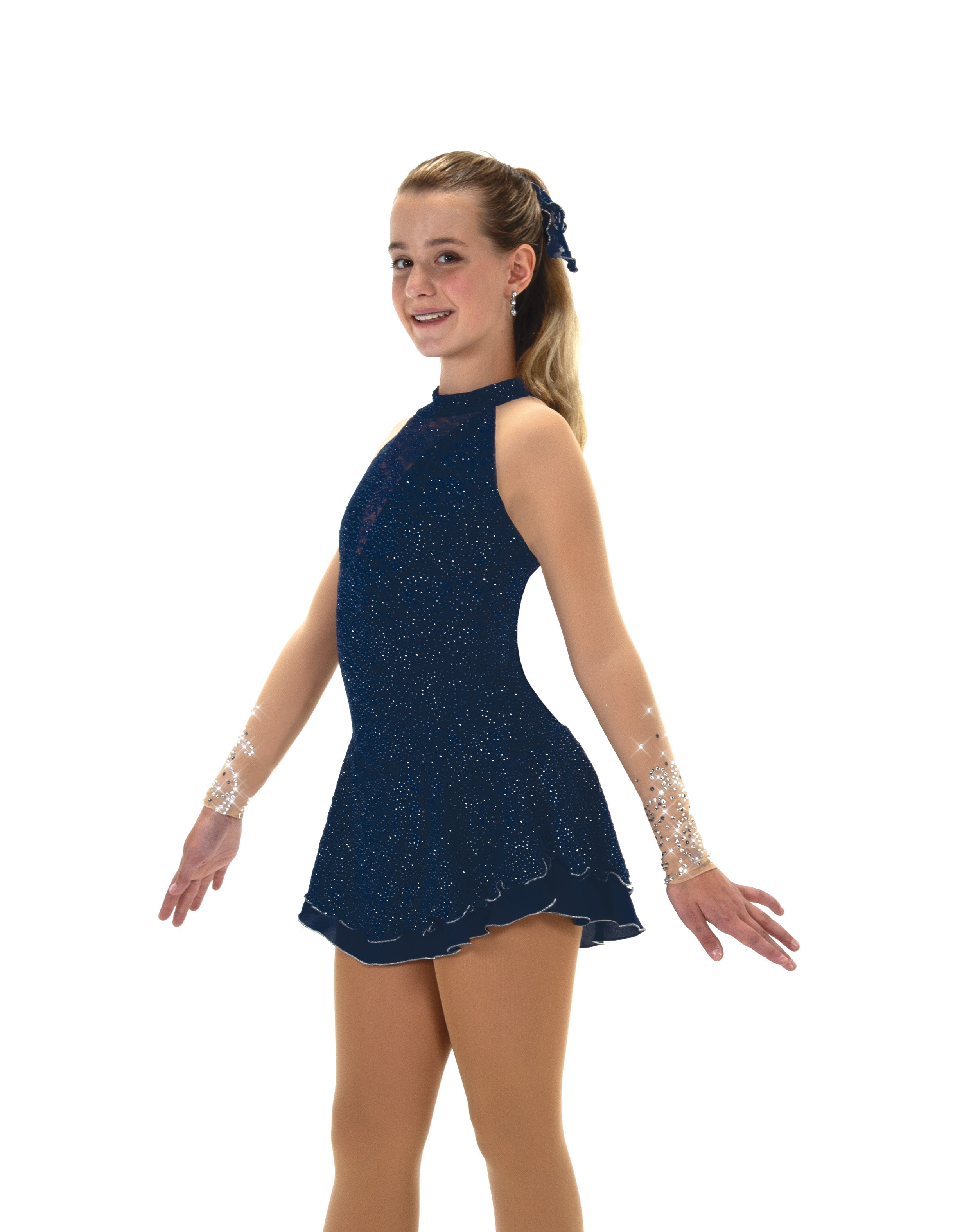 546 Daybreak Skating Dress in Indigo Blue by Jerry’s - Clothing > Figure Skating Dresses