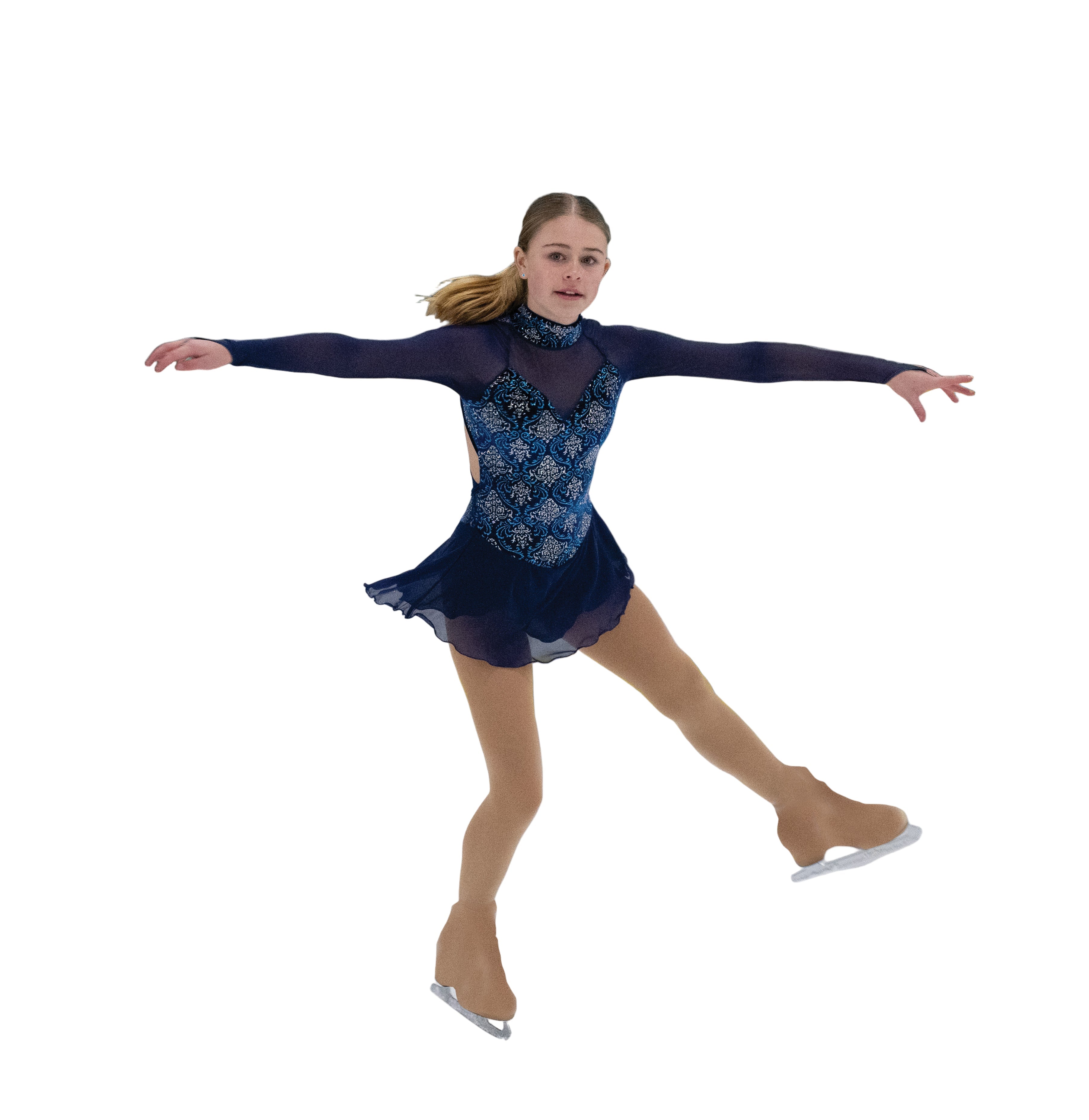 554 Basque aux Blue Skating Dress by Jerry’s - Clothing > Figure Skating Dresses