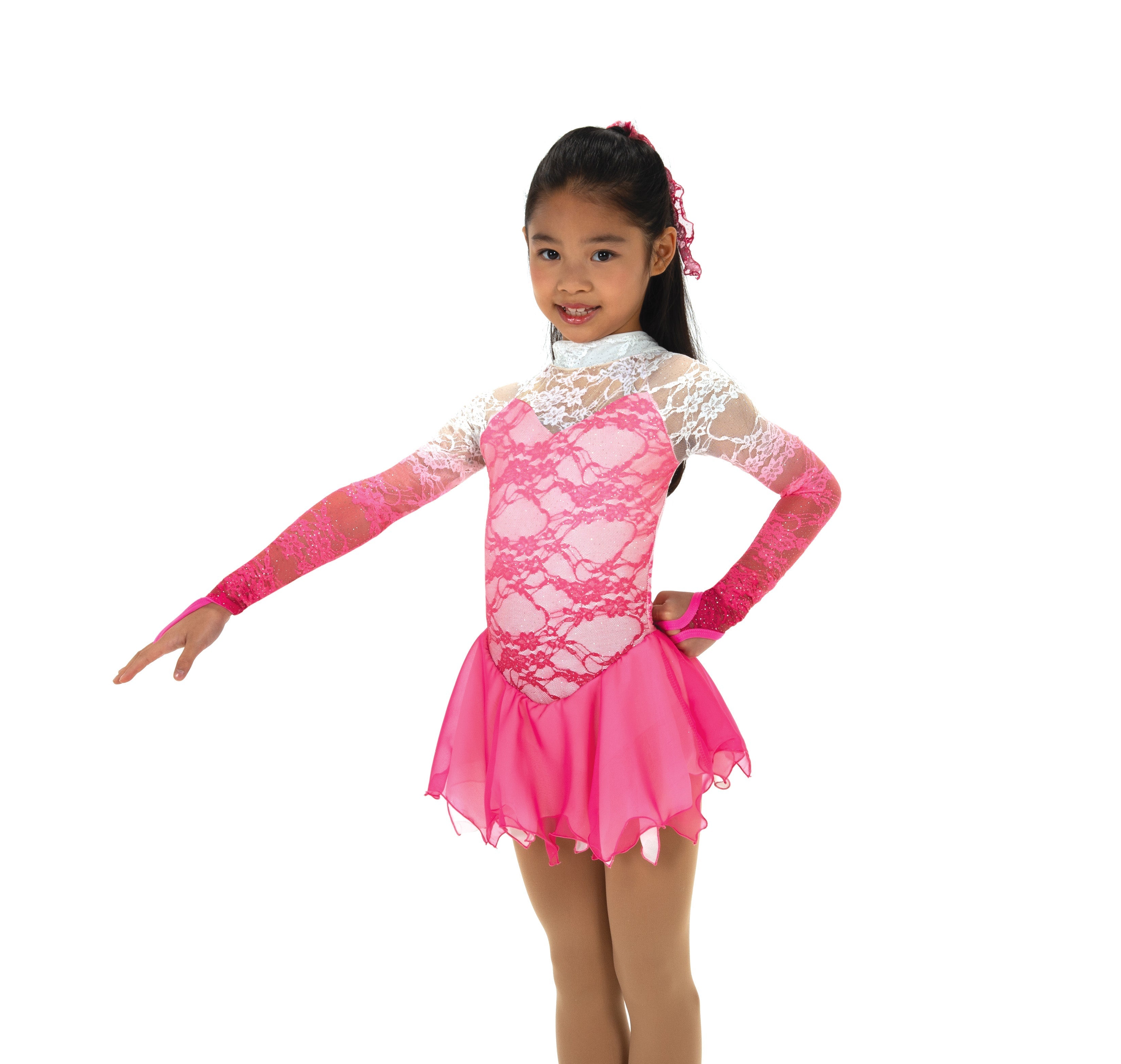 602 Starting to Snow Skating Dress in Pink by Jerry’s - Clothing > Figure Skating Dresses