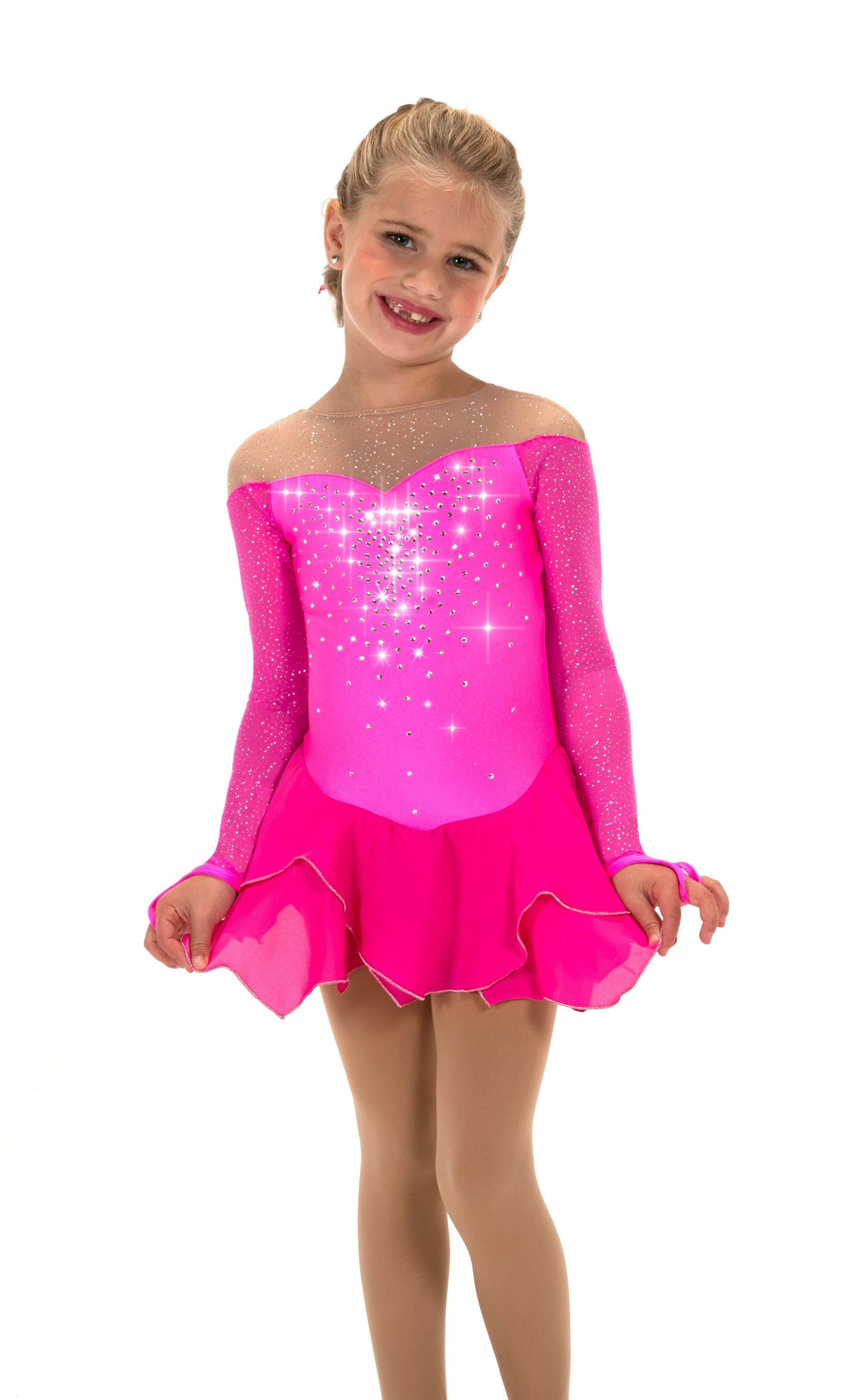 604 Compelling Skating Dress in Pink by Jerry’s - Clothing > Figure Skating Dresses