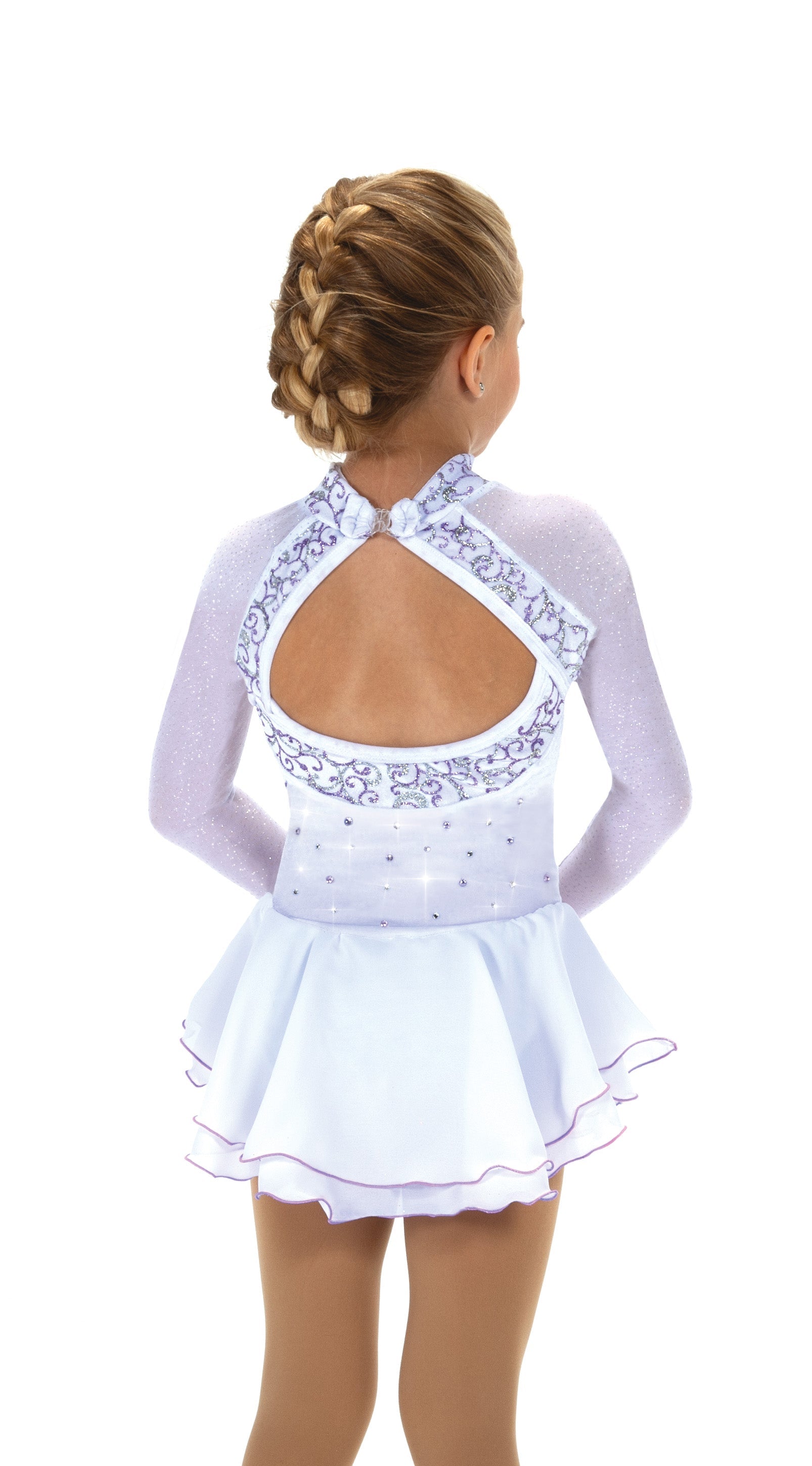 605 White Knight Skating Dress in White by Jerry’s - Clothing > Figure Skating Dresses