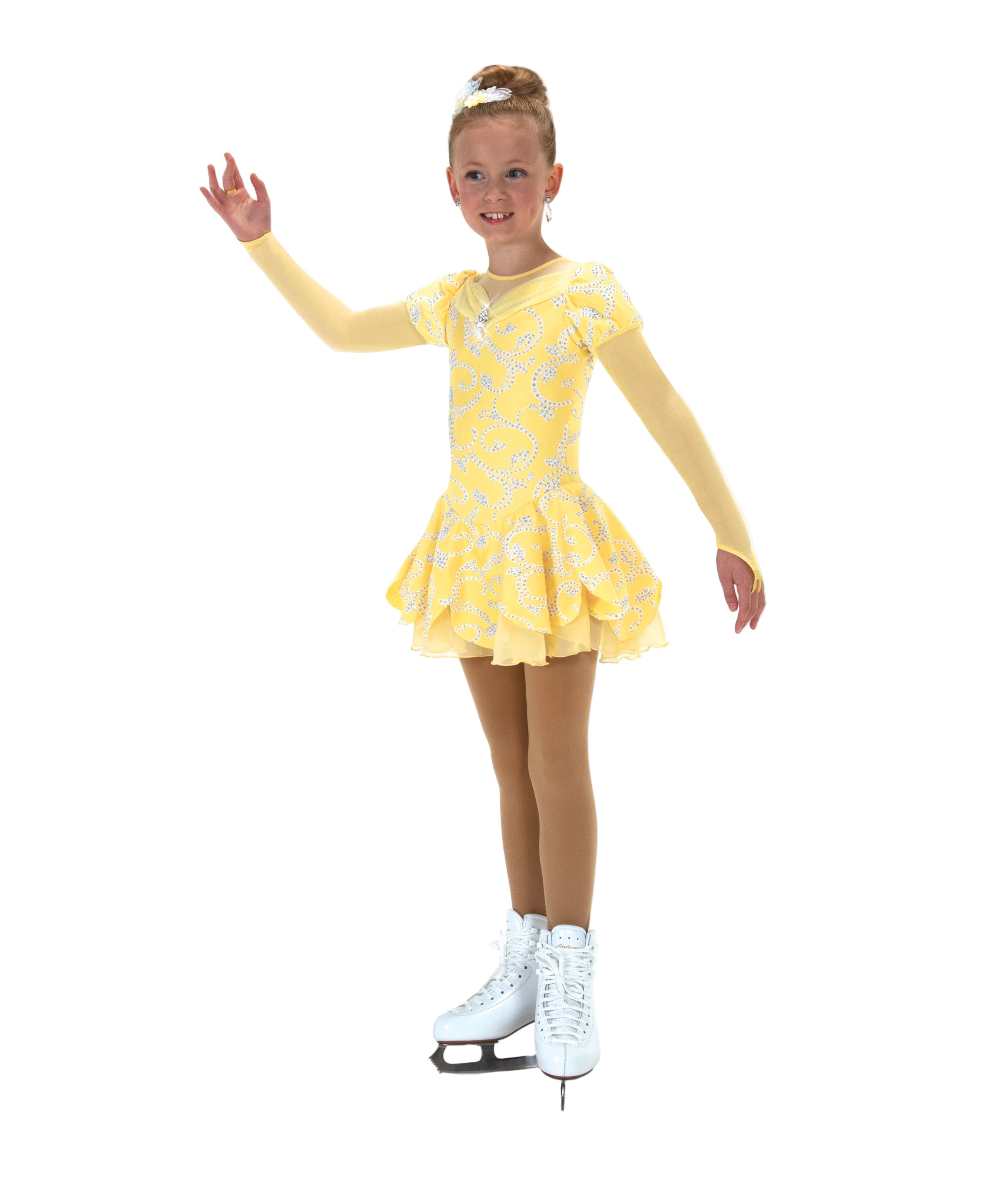 635 Lemon Chiffon Skating Dress by Jerry's