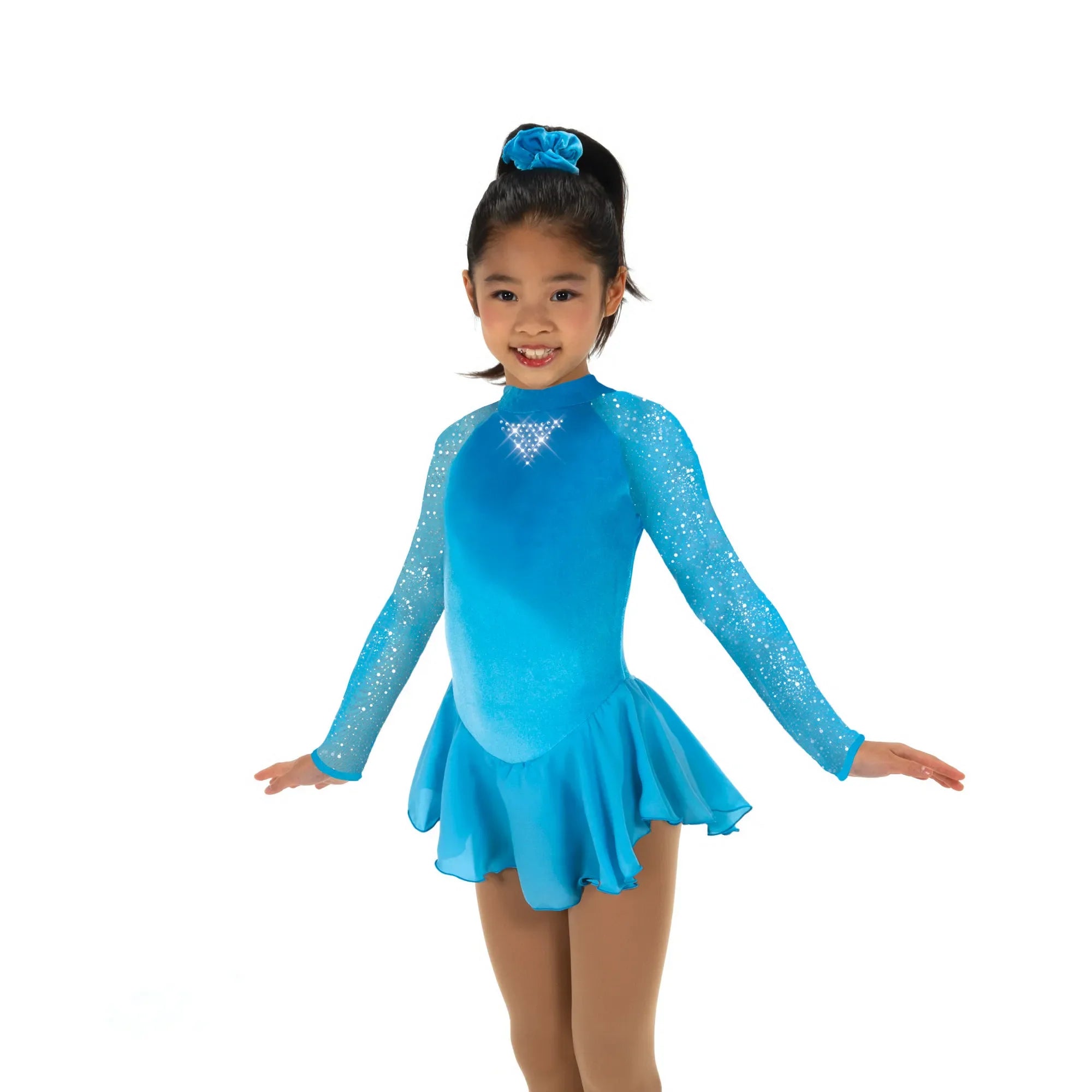 646 Starbrite Skating Dress in Blue by Jerry’s - Clothing > Figure Skating Dresses