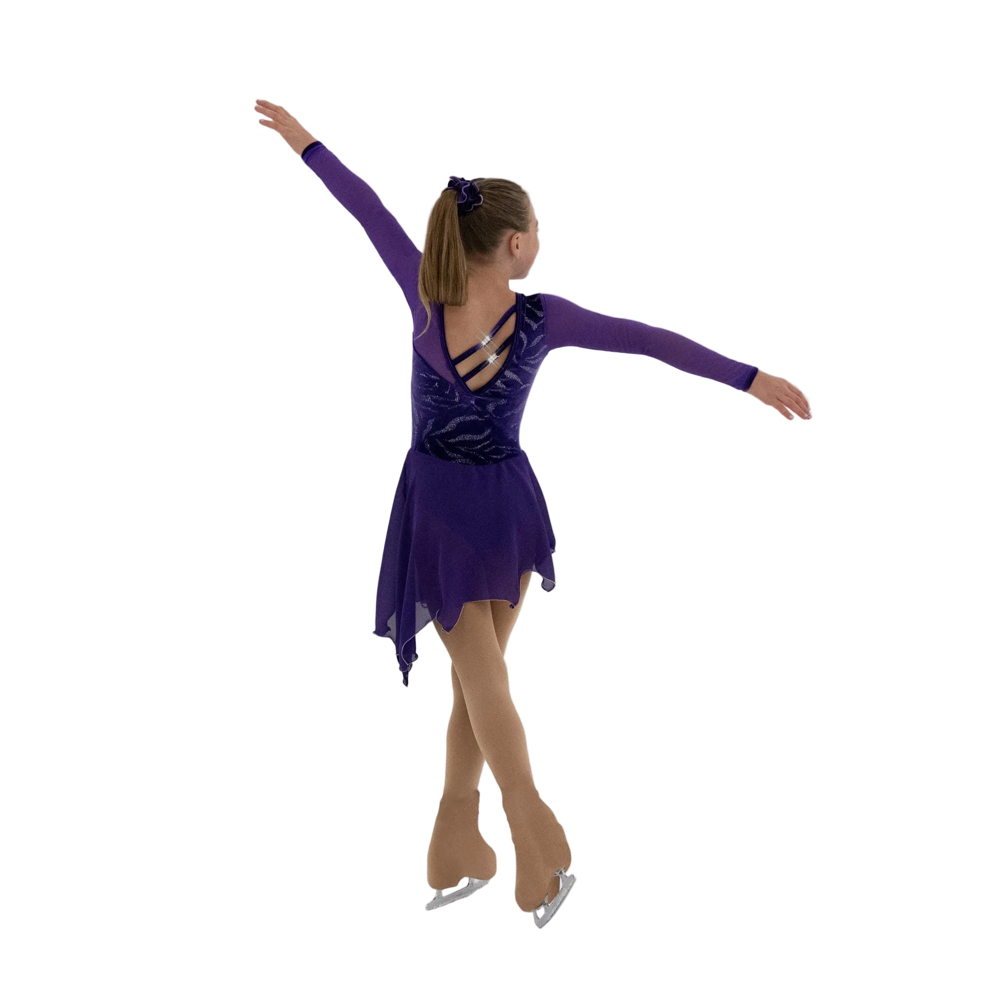 651 Purple Plunge Skating Dress by Jerry's