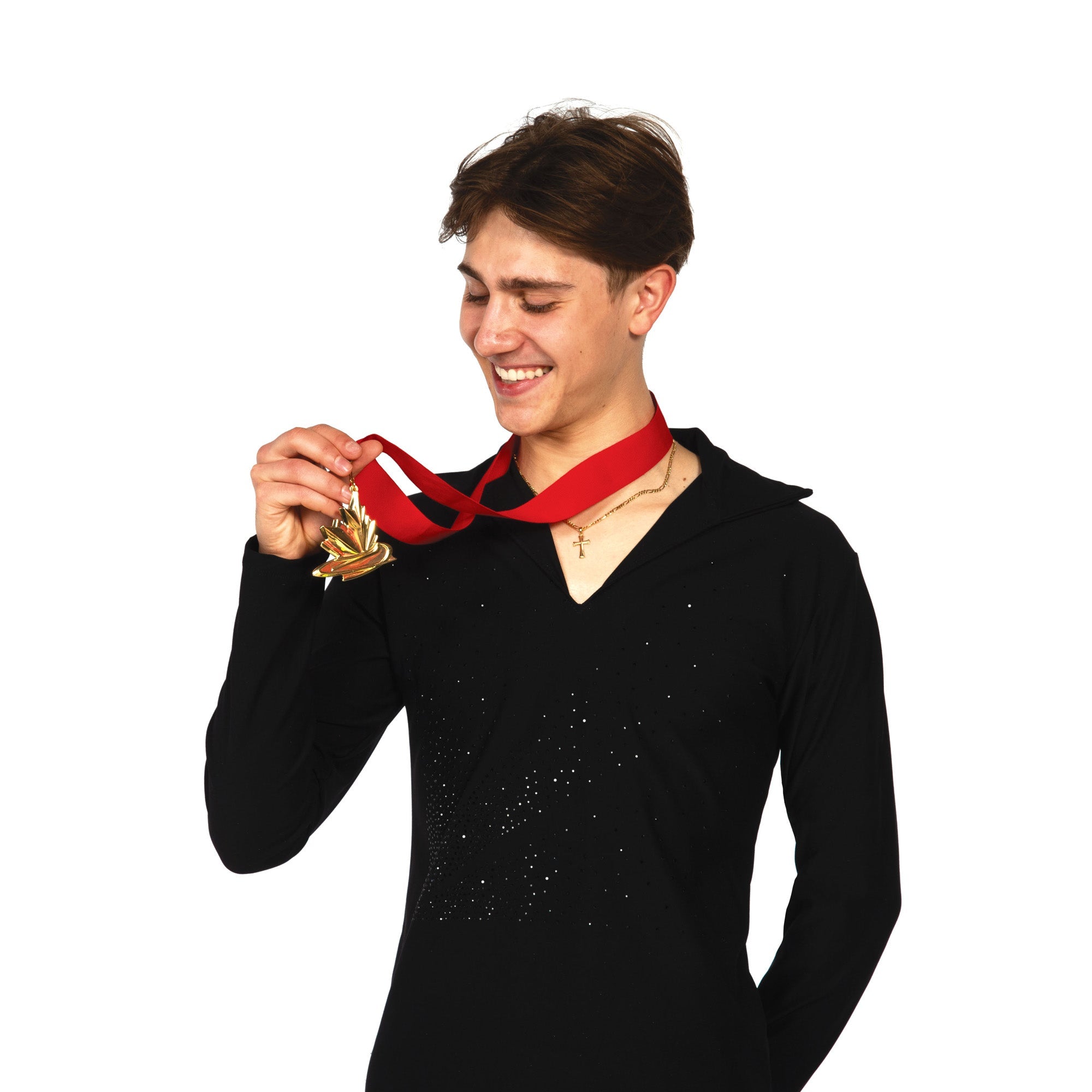839 Black on Black Mens Skating Shirt by Jerry’s - Clothing > Figure Skating Tops