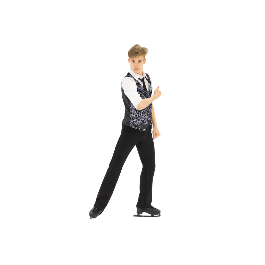 828 Mens Paisley Brocade Skating Vest by Jerry's