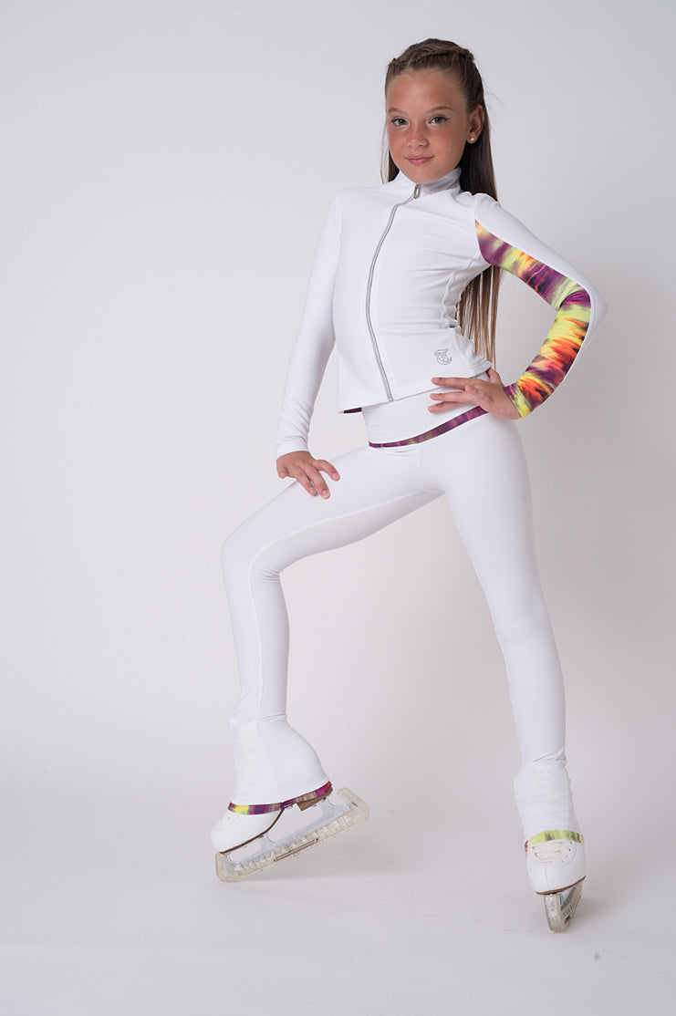 Thuono White Collection Leggings White/Wild Violet