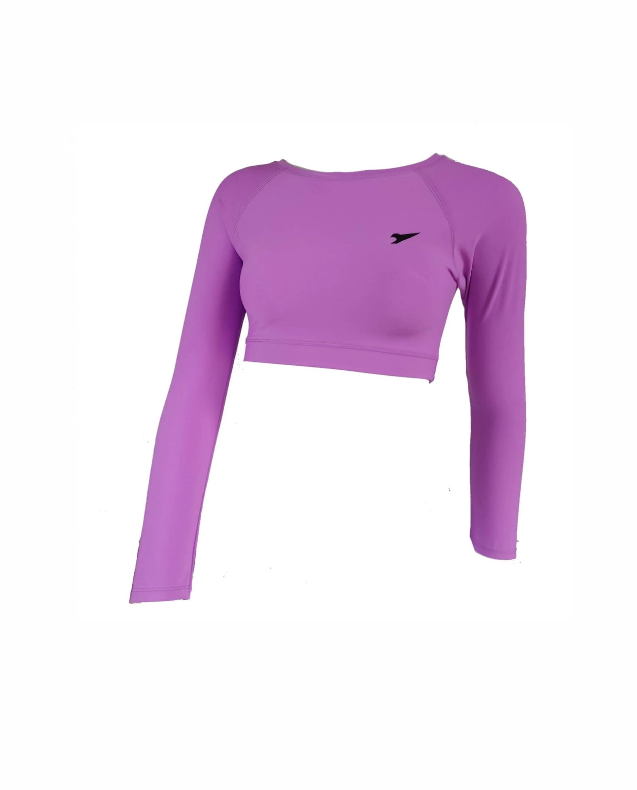 Two Birds Viva Skating Crop Top In Purple