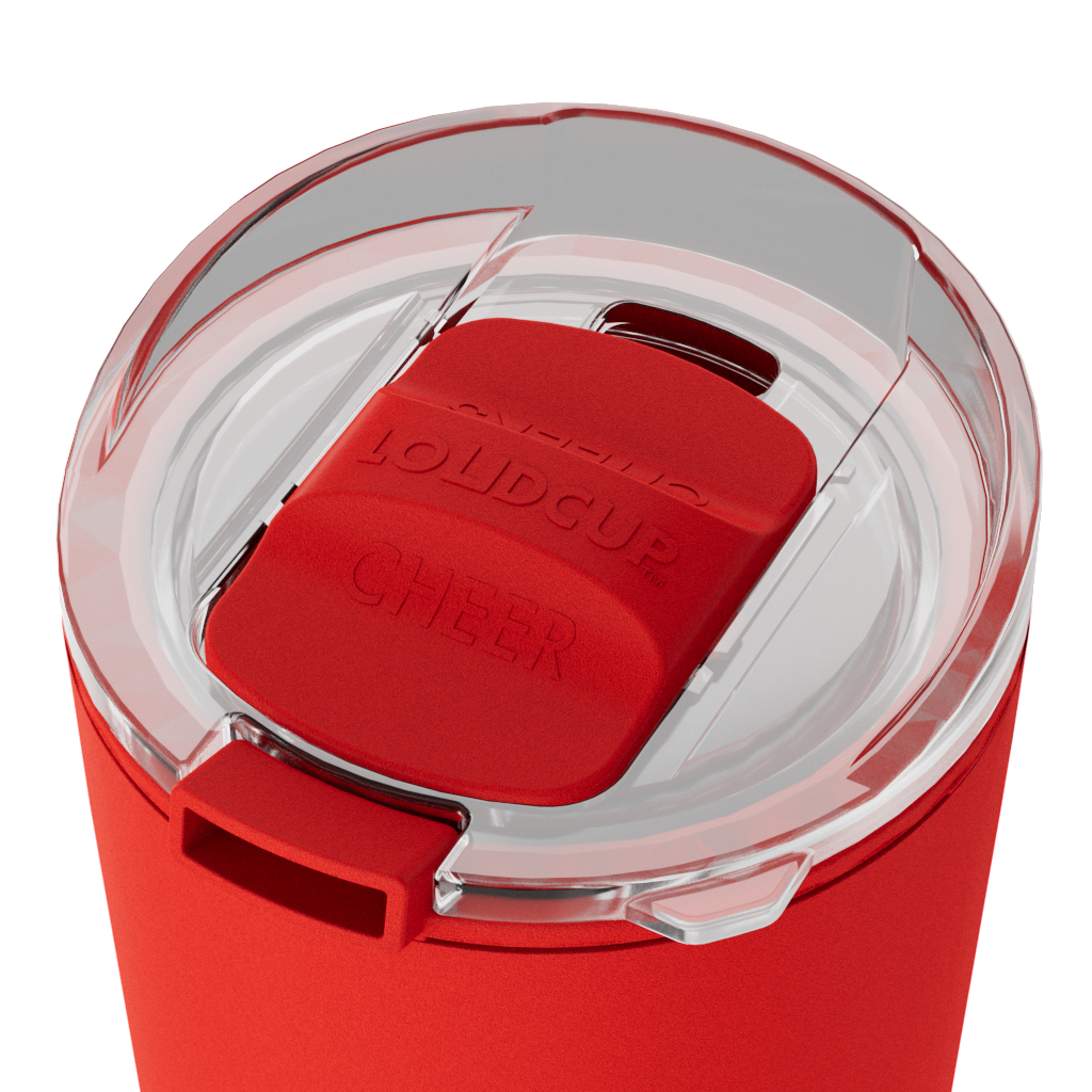 LoudCup 20 oz Tumbler + Integrated Stadium Horn- Worlds Loudest Cup for Noisy Fans