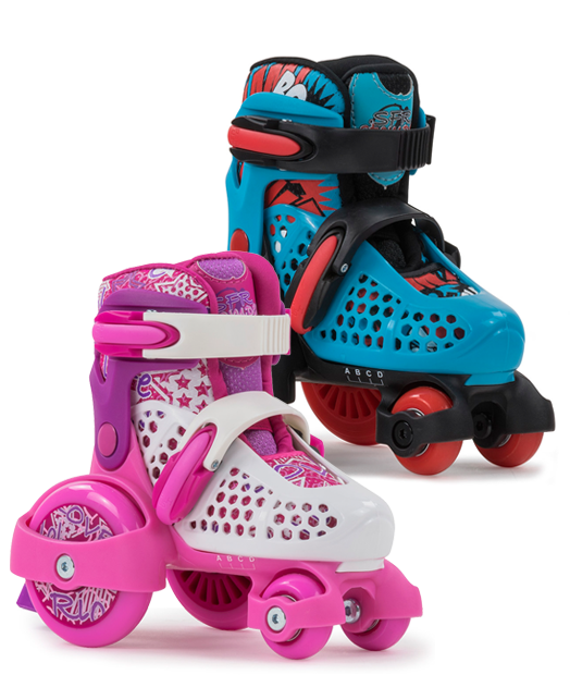 SFR Stomper Adjustable Quad Roller Skates for Beginners