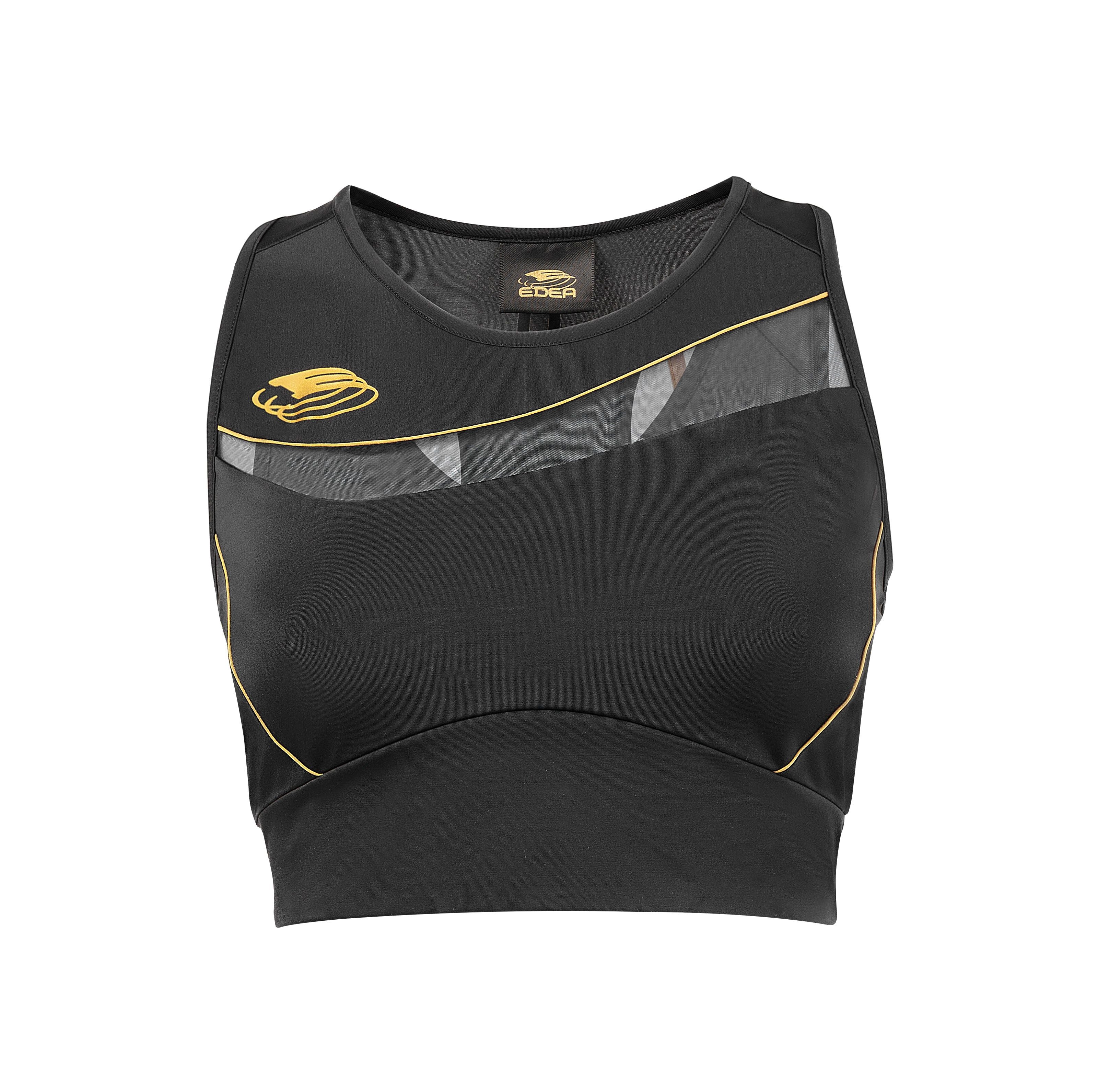 Edea Dream Gold Cropped Top Women Black XXS-L