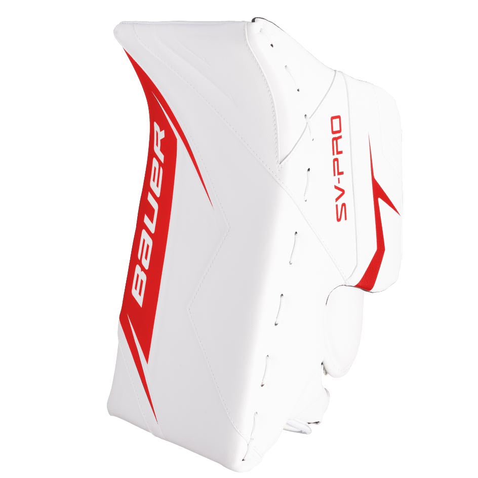 Bauer SV-Pro Goalie Blocker Intermediate - White/Red / Regular - Goalie Blockers