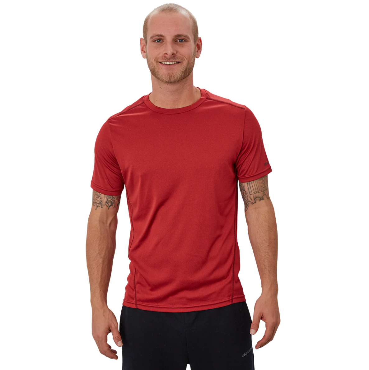 Bauer Team Tech T-Shirt in Red - Senior - Base Layers