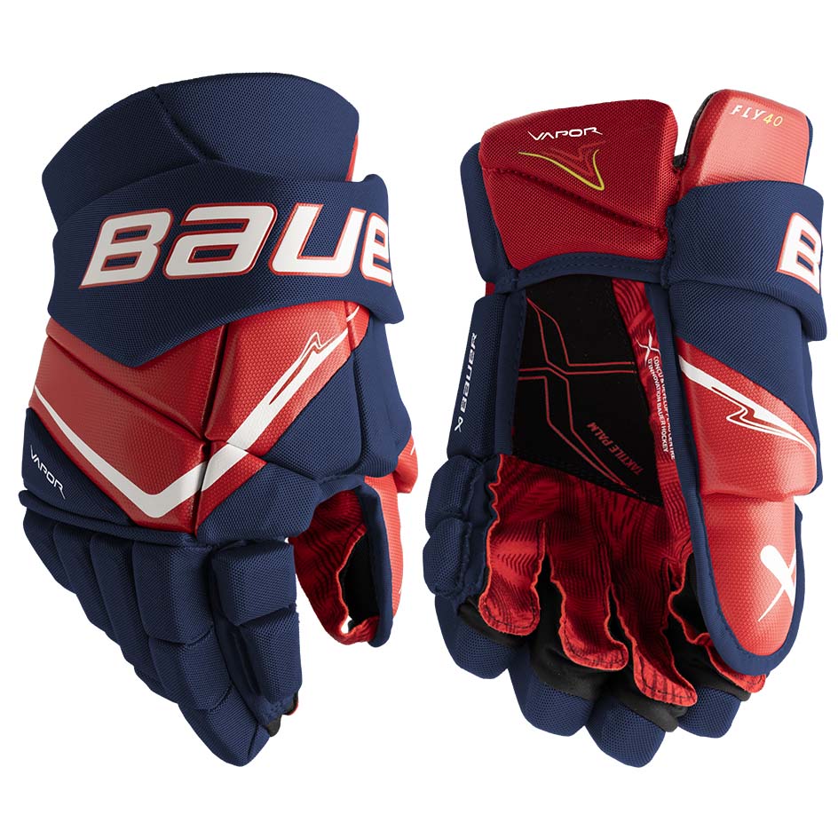 Bauer Vapor Fly40 Gloves Senior - Navy/Red/White / 14’’ - Ice Hockey Gloves