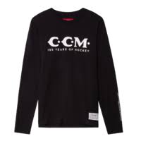 CCM 125 Anniversary Long Sleeve T-shirt Men’s - Black / Small - Hockey Accessories > Apparel