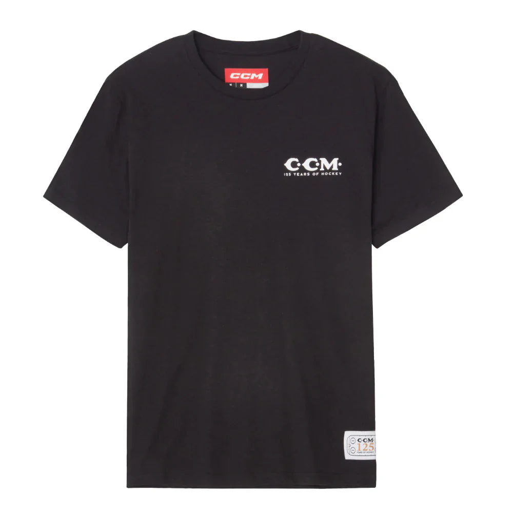 CCM 125 Anniversary Short Sleeve T-shirt Men’s - Black / Small - Hockey Accessories > Apparel