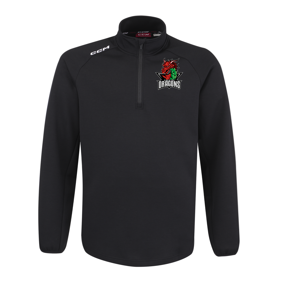 CCM Deeside Dragons Team 1/4 Zip - Black - Official Merchandise - Hockey Accessories > Apparel