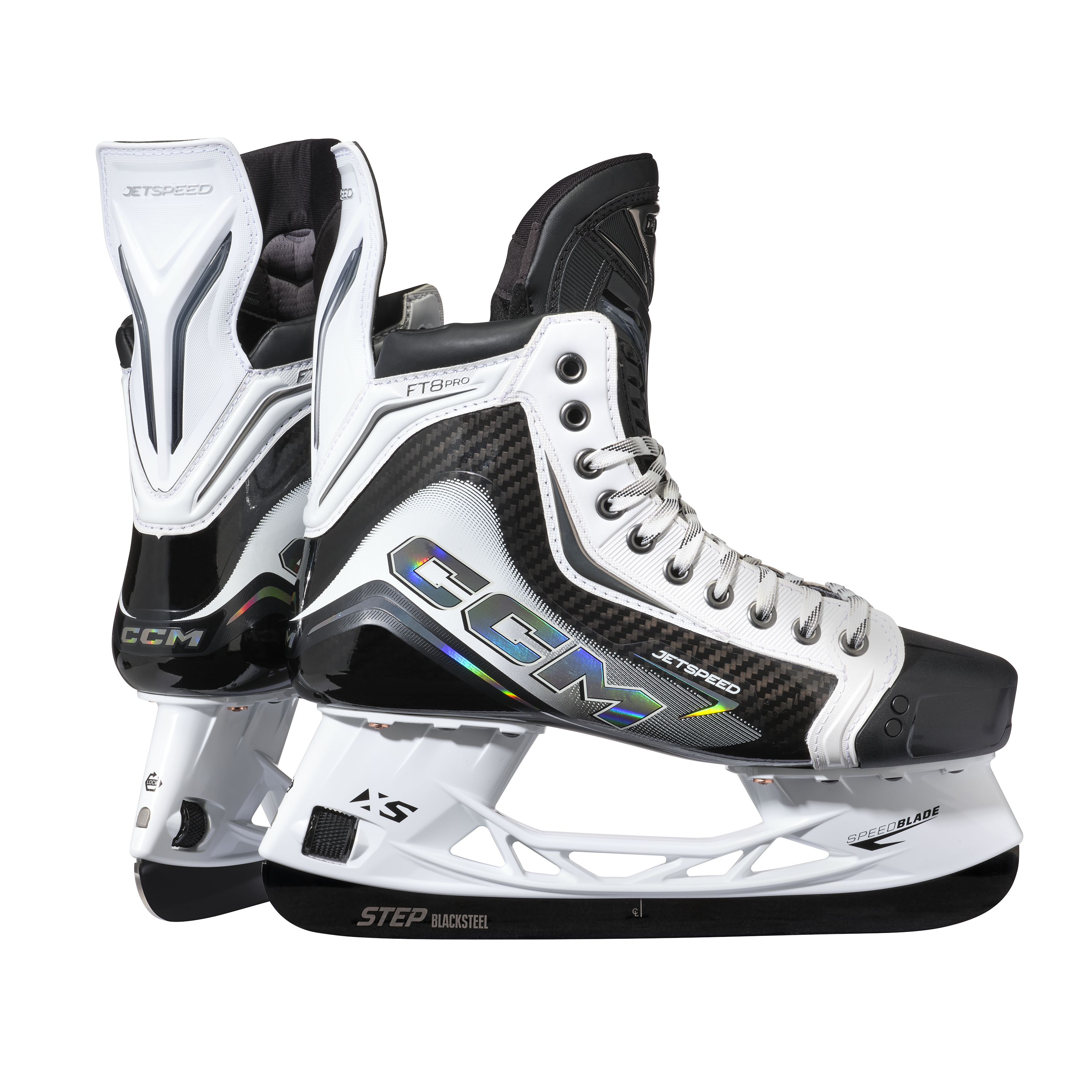 CCM JETSPEED FT8 PRO Player Skates Intermediate White Edition - Ice Hockey Skates