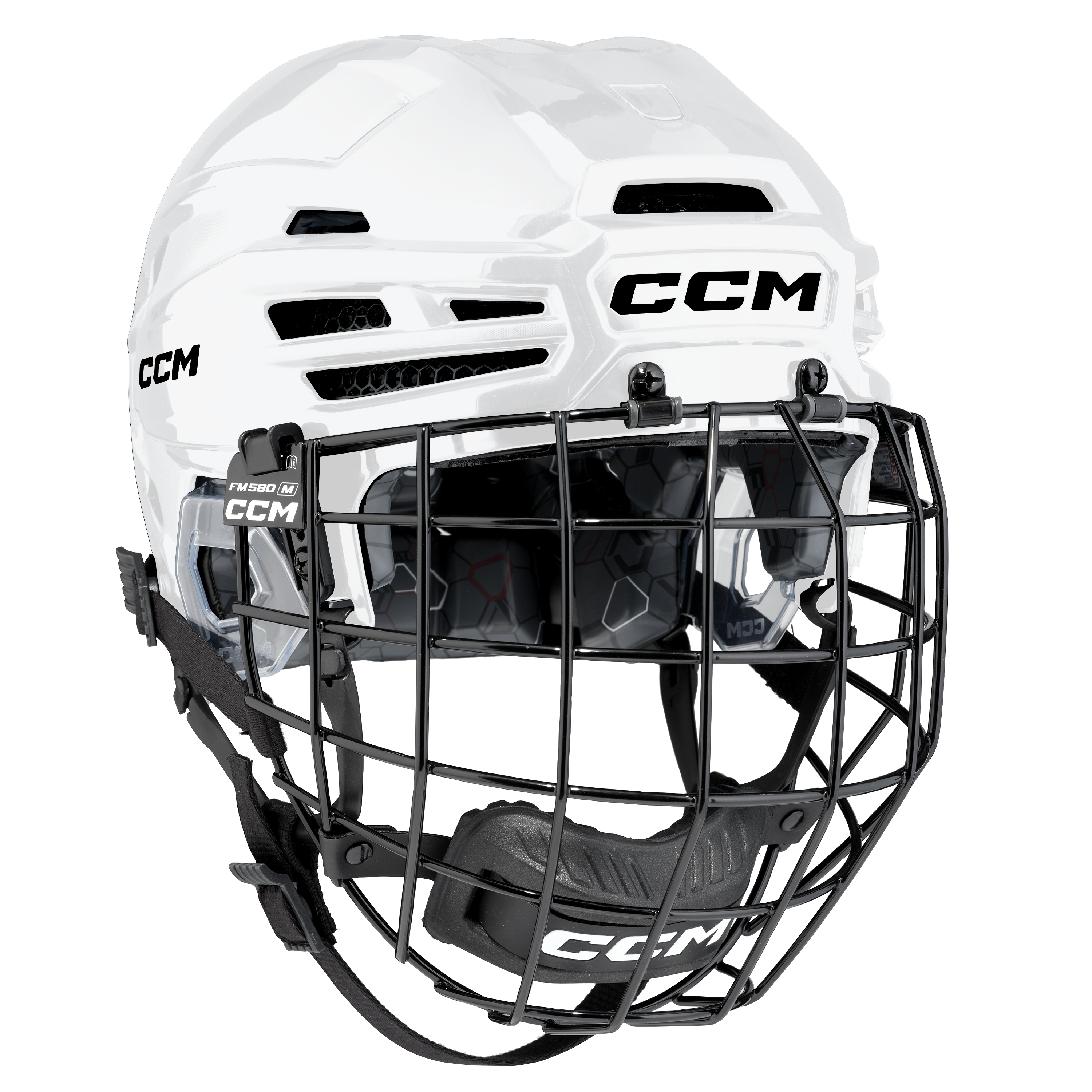 CCM Tacks 920 Ice Hockey Helmet Combo - S / White - Head & Face Protection