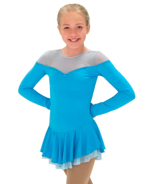 Chloe Noel DLV33/LC Skating Dress in Blue - Child / Extra Small - Clothing > Figure Skating Dresses