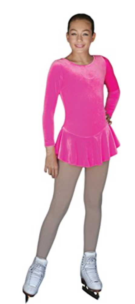 Chloe Noel DLV627/FP Skating Dress in Pink - Child / Extra Small - Clothing > Figure Skating Dresses