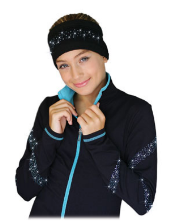 Chloe Noel Figure Skating Headband - Plain Black - Skating Gloves & Leg Warmers