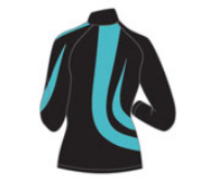 Chloe Noel J26 Swirls Figure Skating Jacket - Turquoise / Child Medium / No Crystal - Jackets and Gilets
