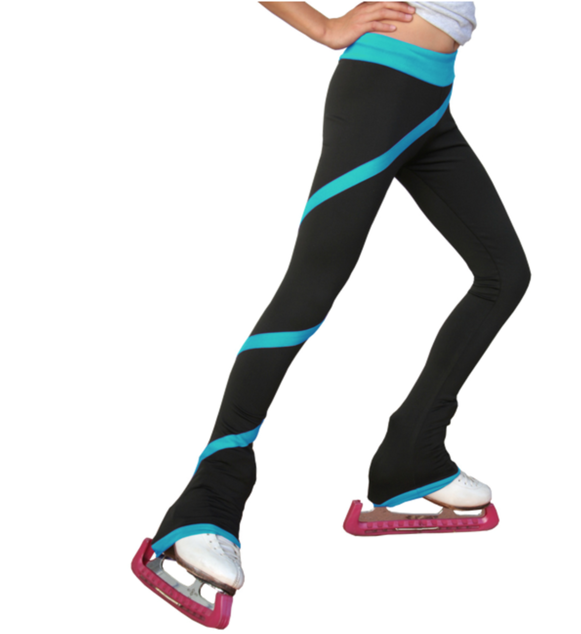 Chloe Noel P636F Fleece Figure Skating Pants - Turquoise / Child XS - Figure Skating Leggings