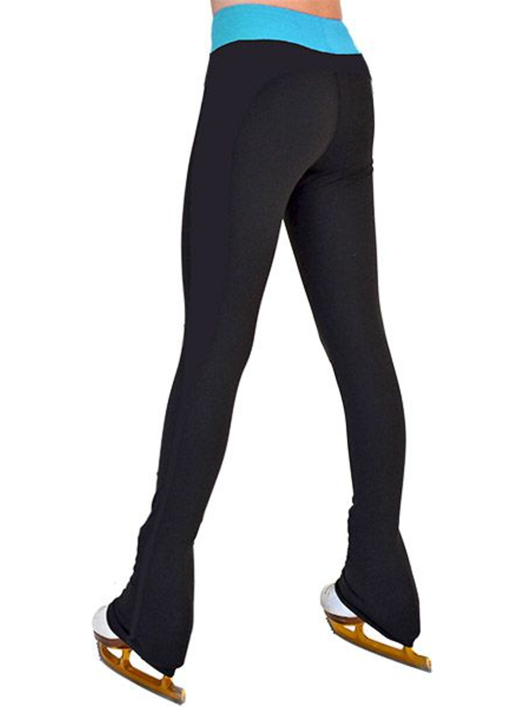 Chloe Noel PS35 Supplex 3 inch Waist Band Skate Pants - Turquoise / Child XS - Clothing > Figure Skating Leggings