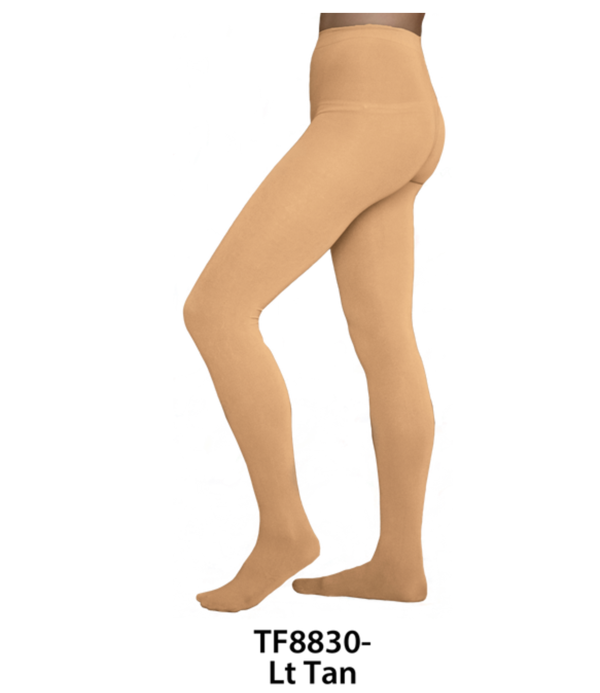 Chloe Noel TF8830 Footed Tights - Light Tan / Matte / Child Small (6-8) - Accessories > Skating Tights