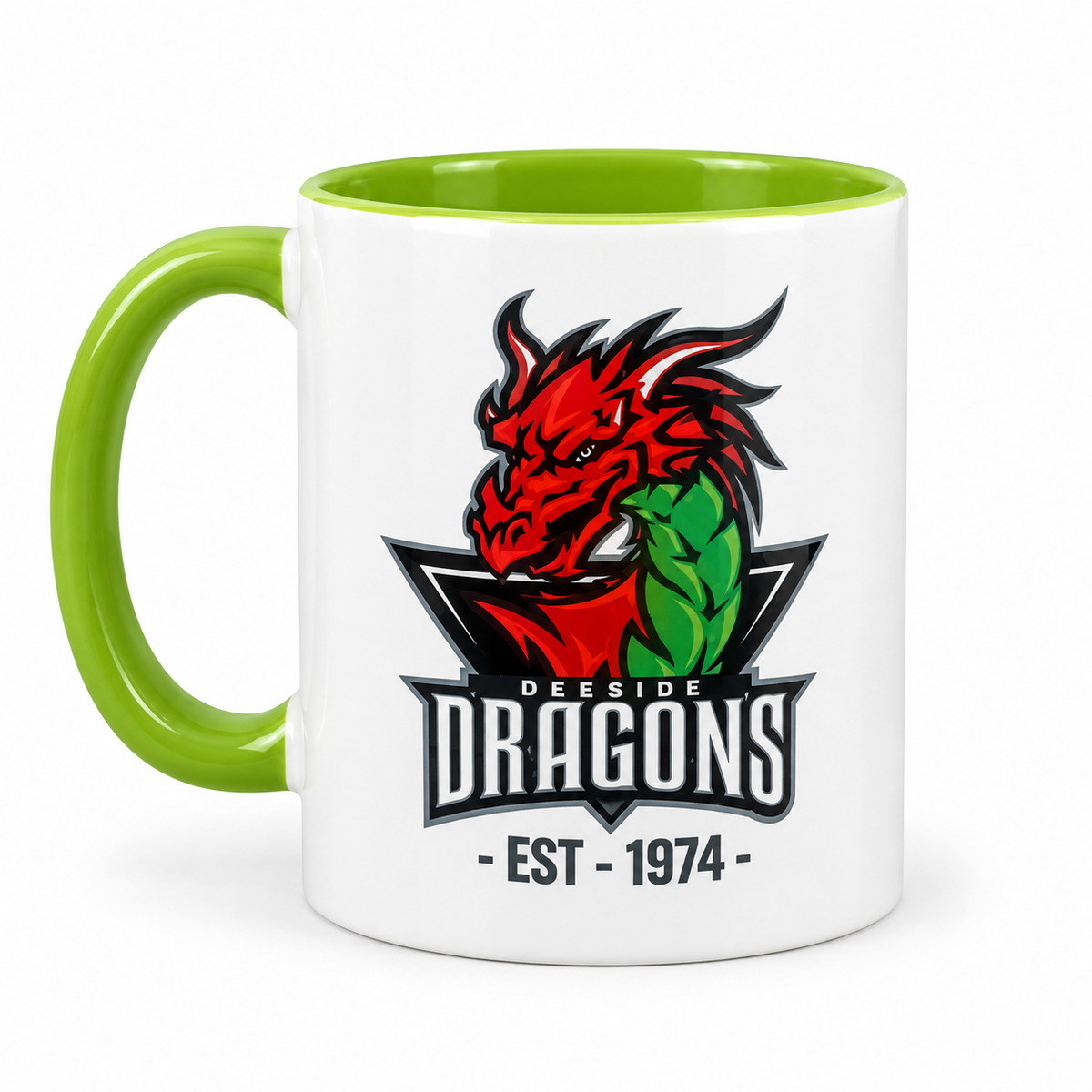 Deeside Dragons Logo Mug - Official Merchandise - Green - Club Shop