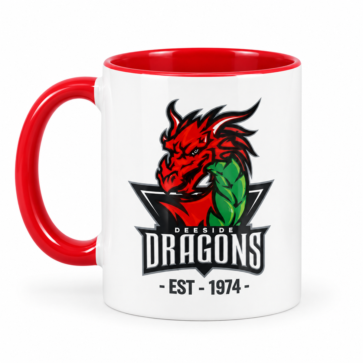Deeside Dragons Logo Mug - Official Merchandise - Red - Club Shop