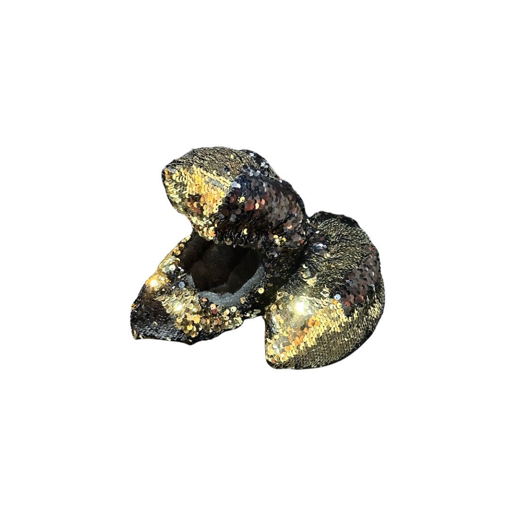 Fuzzy Soakers Flipz Sequin Blade Covers - Black/Gold - Accessories > Skate Guards and Soakies