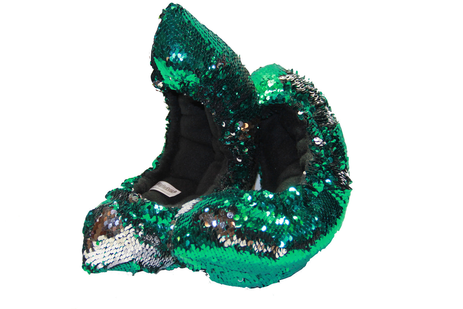 Fuzzy Soakers Flipz Sequin Blade Covers - Emerald Green/Silver - Accessories > Skate Guards and Soakies
