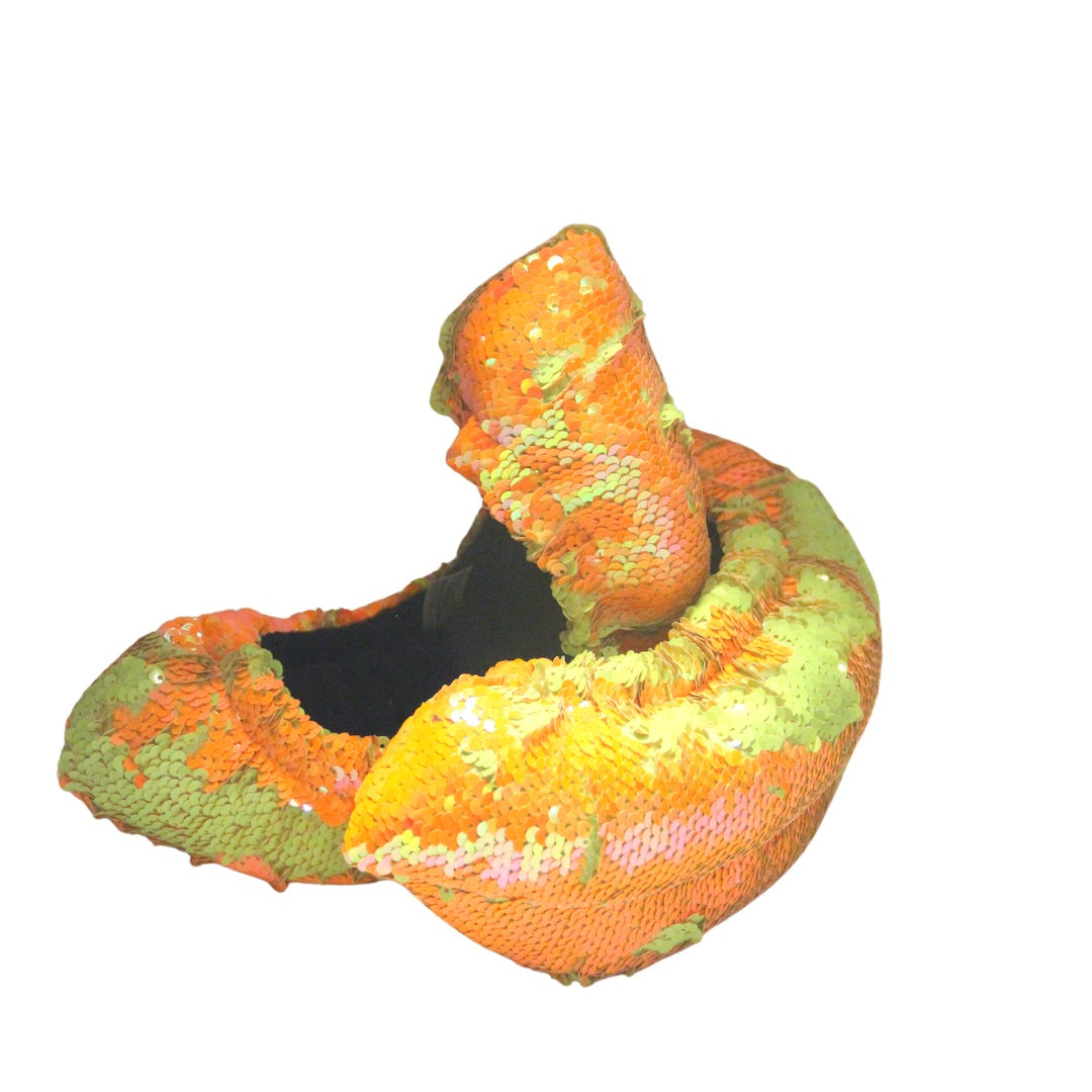 Fuzzy Soakers Flipz Sequin Blade Covers - Orange/Yellow - Accessories > Skate Guards and Soakies