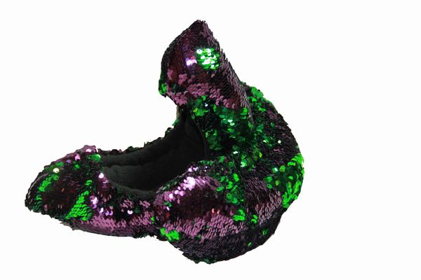 Fuzzy Soakers Flipz Sequin Blade Covers - Purple/Green - Accessories > Skate Guards and Soakies
